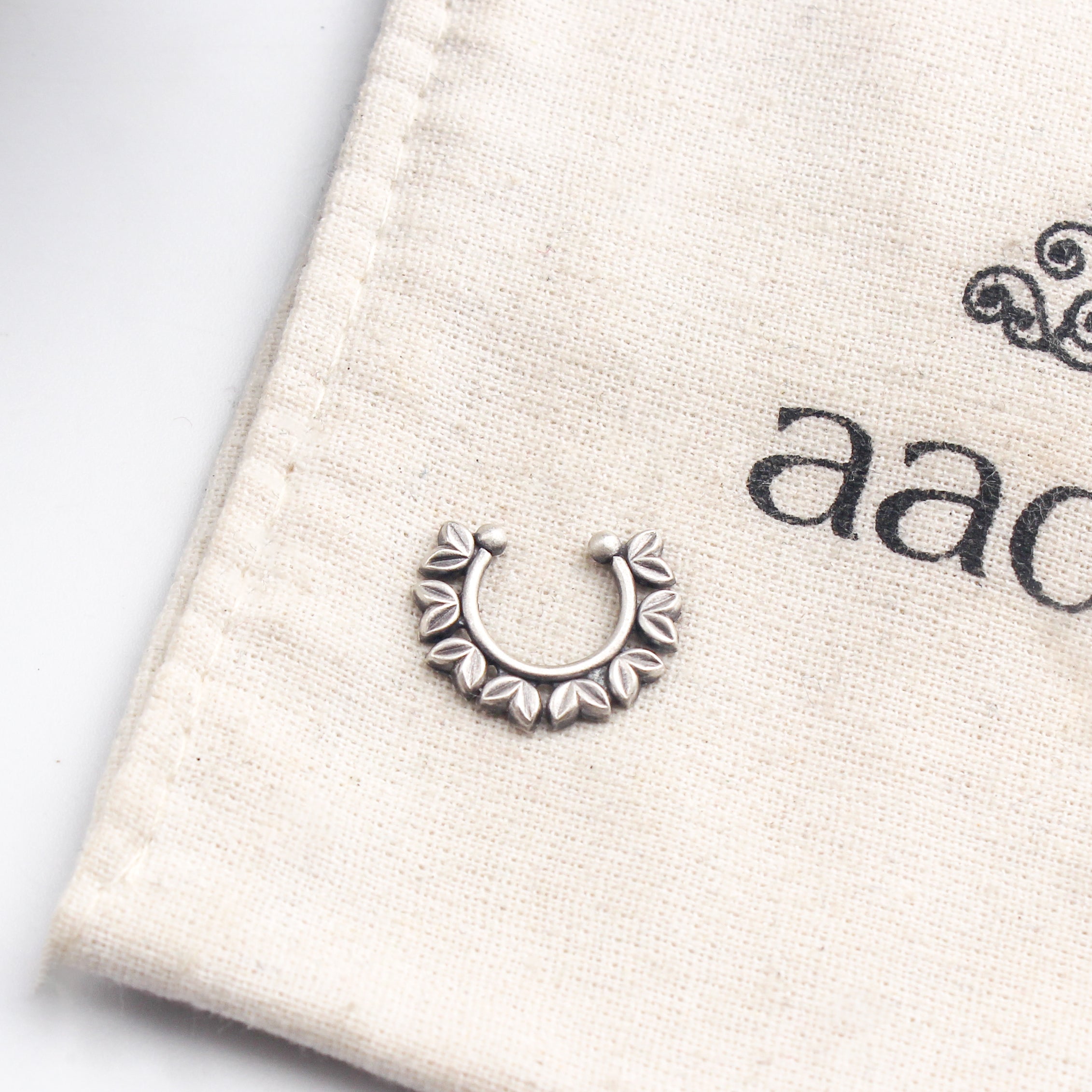 Leaves Septum Nose Ring | 92.5 Sterling Silver