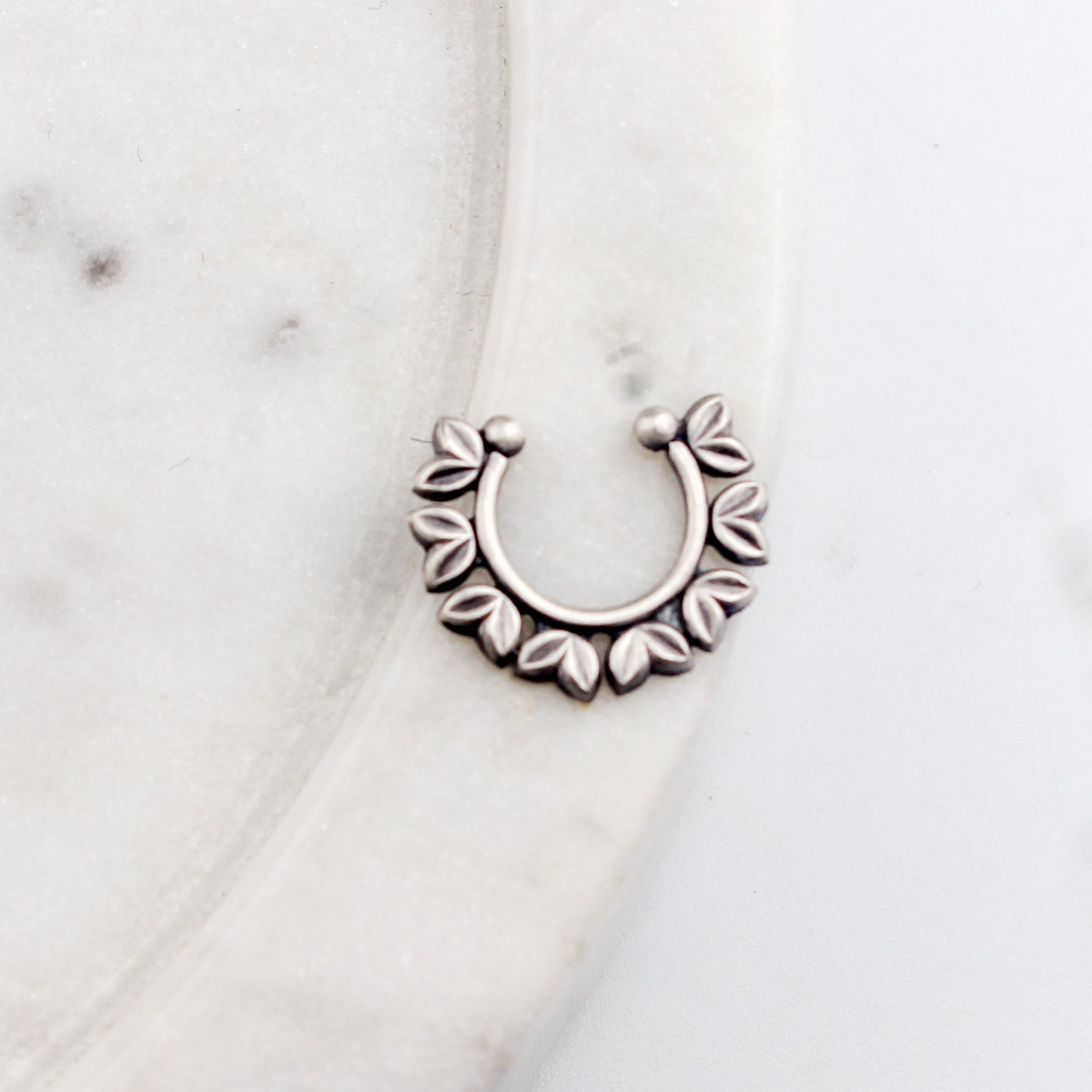 Leaves Septum Nose Ring | 92.5 Sterling Silver