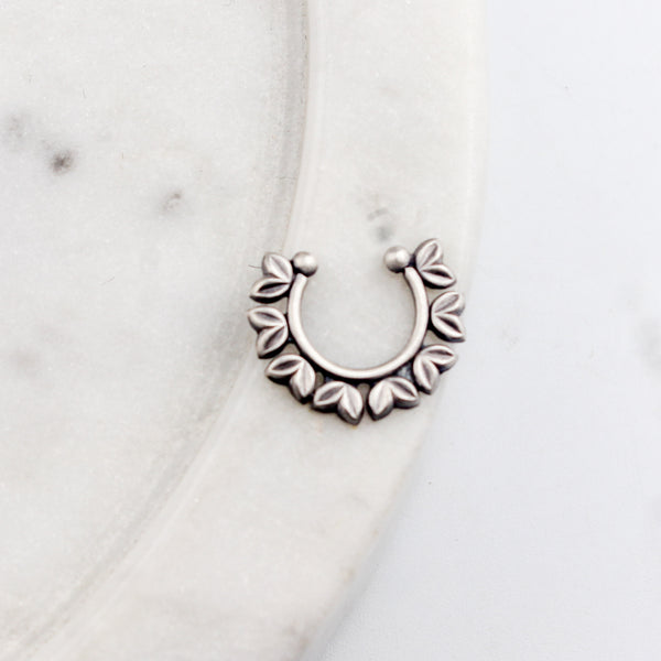 Leaves Septum Nose Ring | 92.5 Sterling Silver