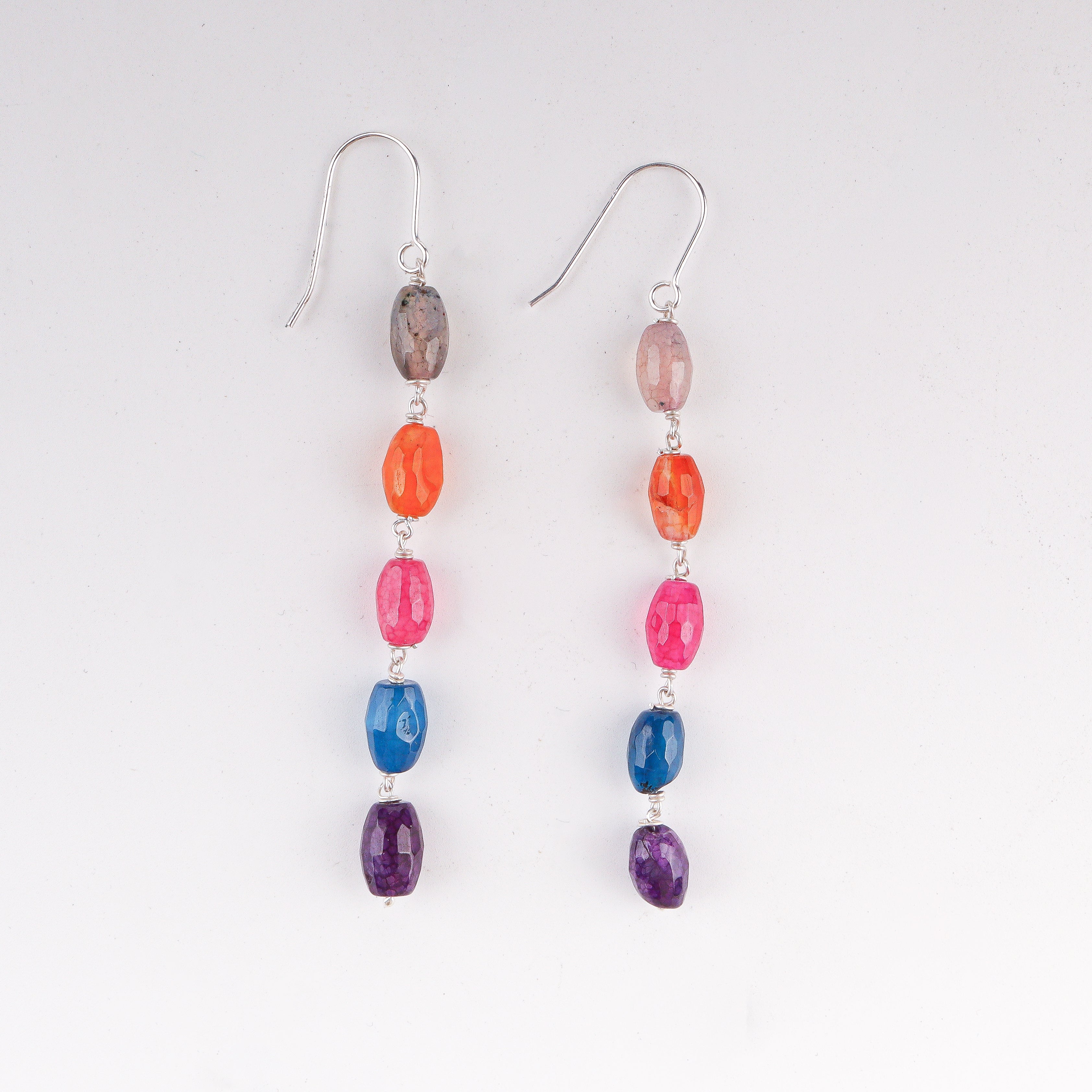 Multicolour dangling earring