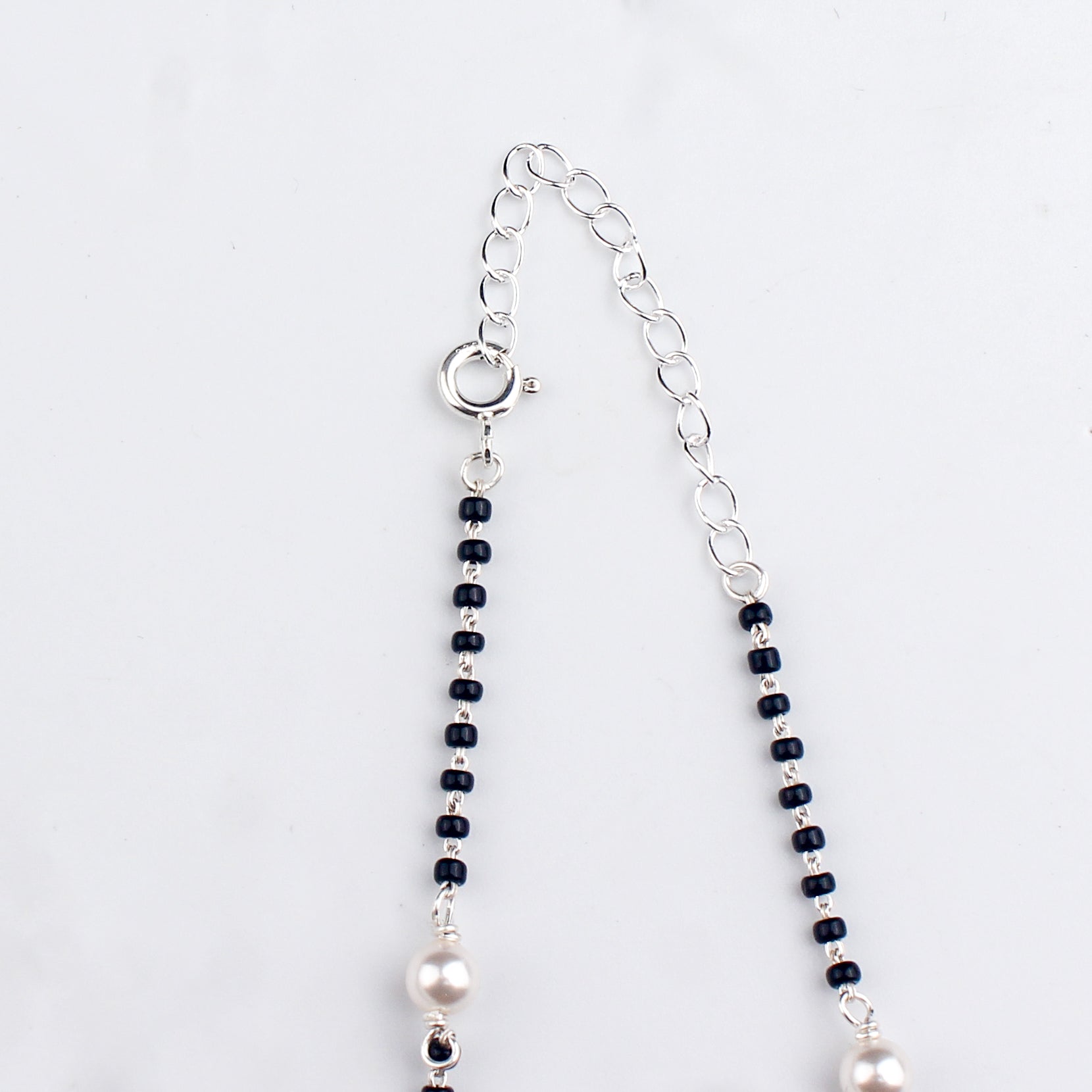 Silver Mangalsutra with pearls