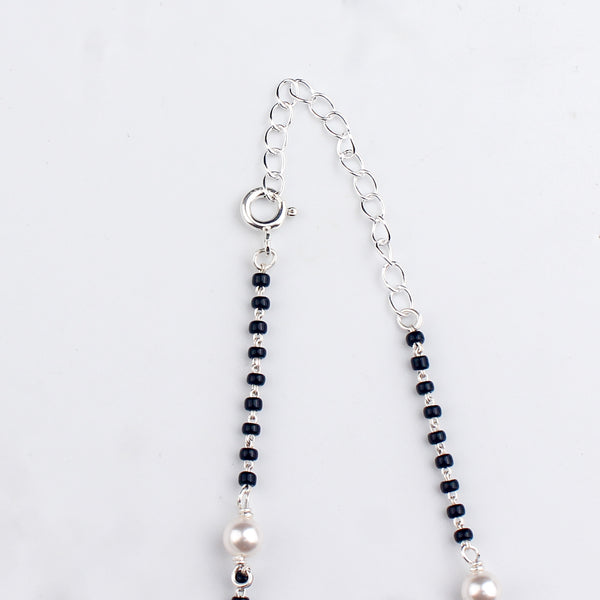 Silver Mangalsutra with pearls