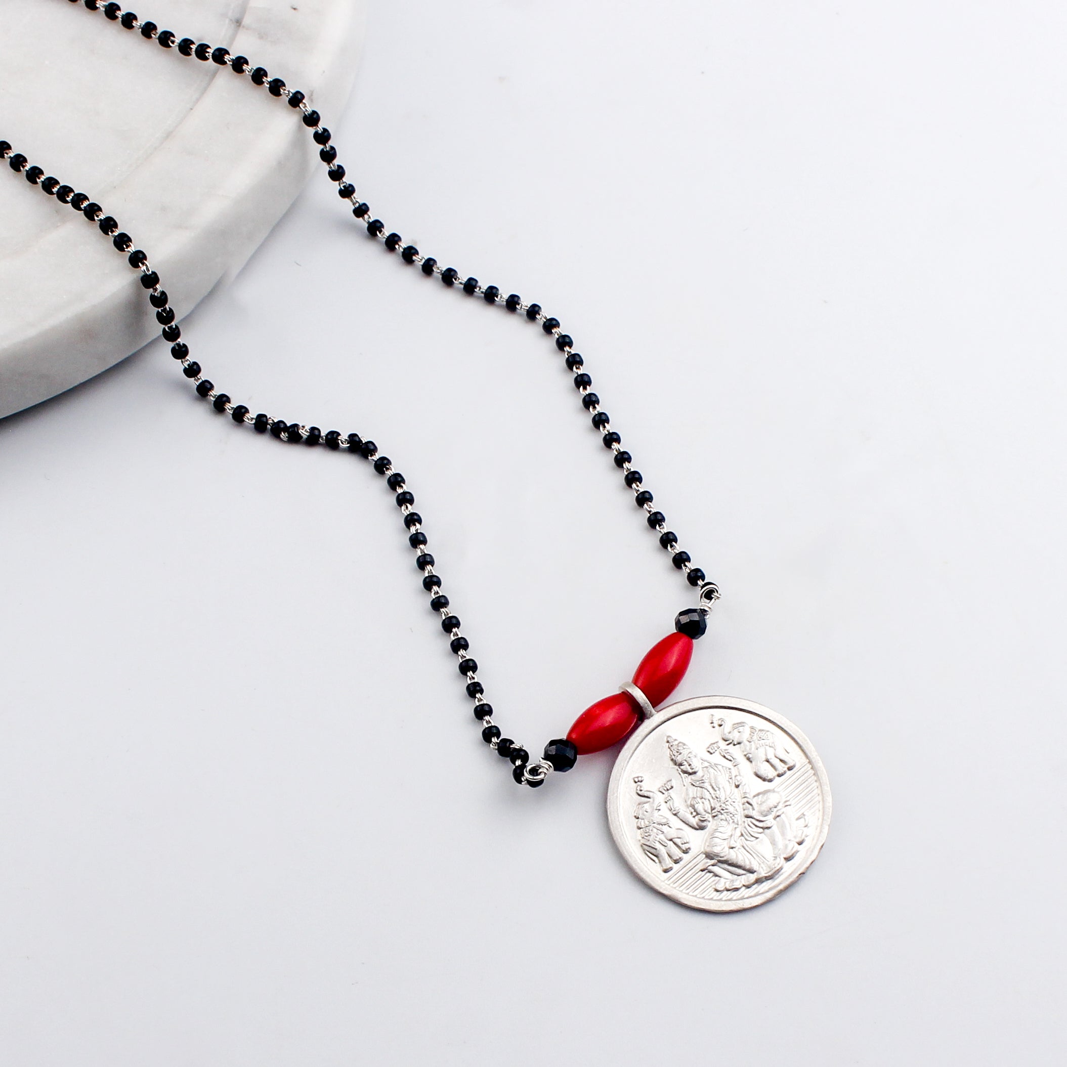Classic Putali Coral Long Mangalsutra