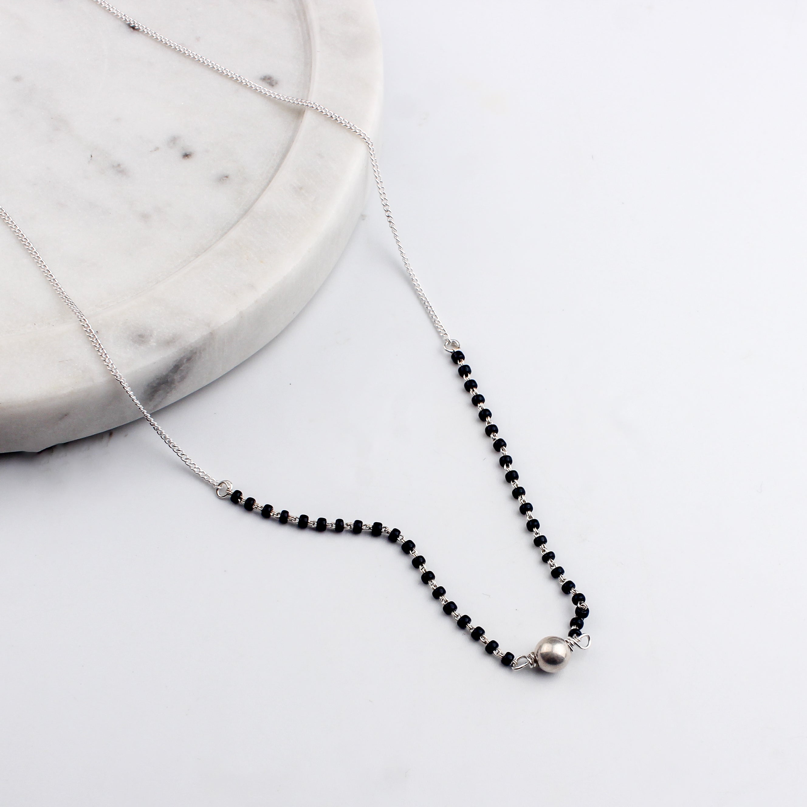 Classic Silver Chain Mangalustra , with Sarmanee
