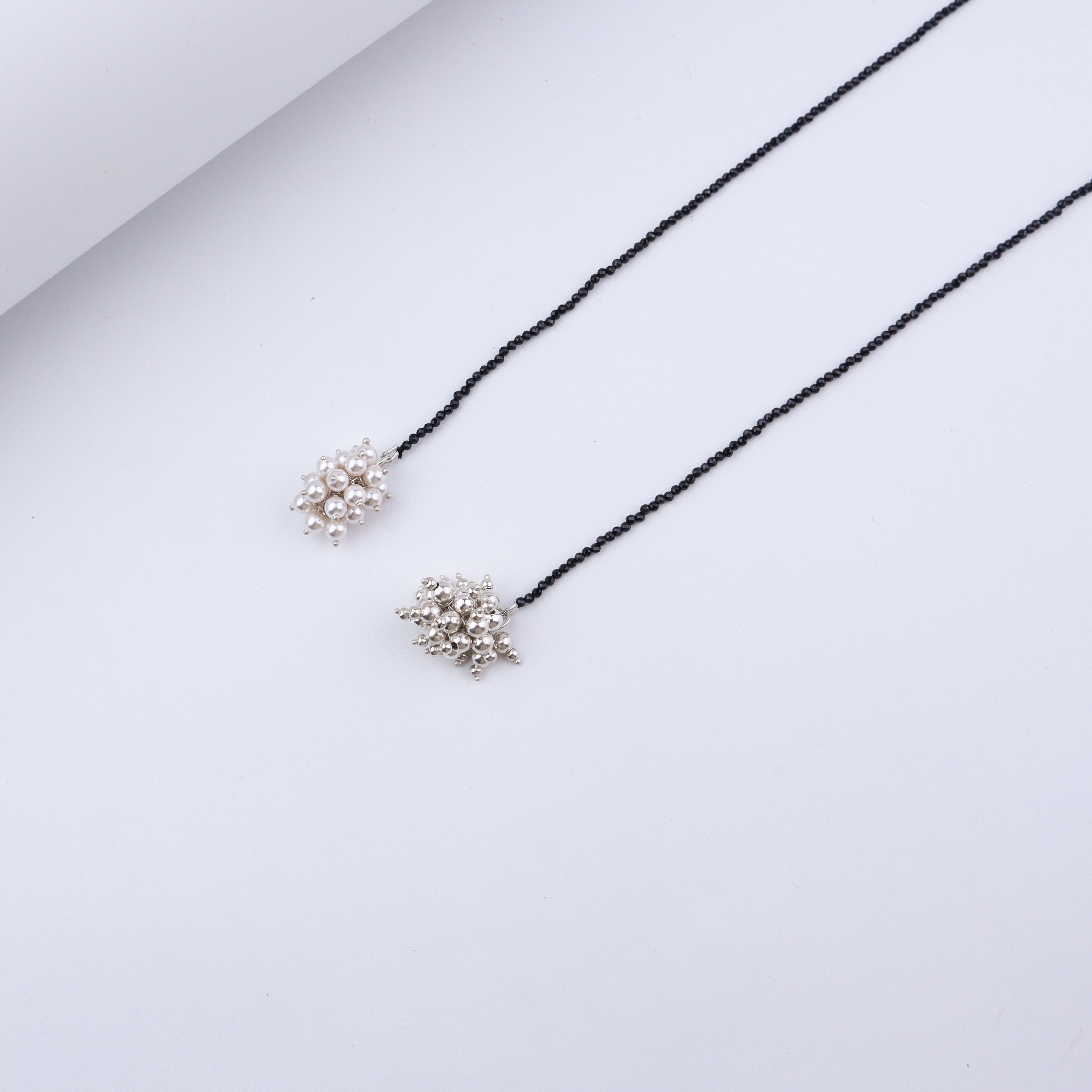 Tie & Wear Mangalsutra - Pearls and Silver beads