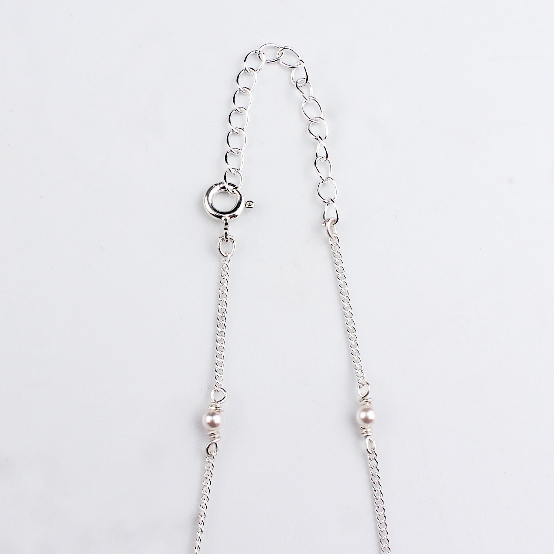 Silver Chain Mangalsutra with Pearls and Black Spinel