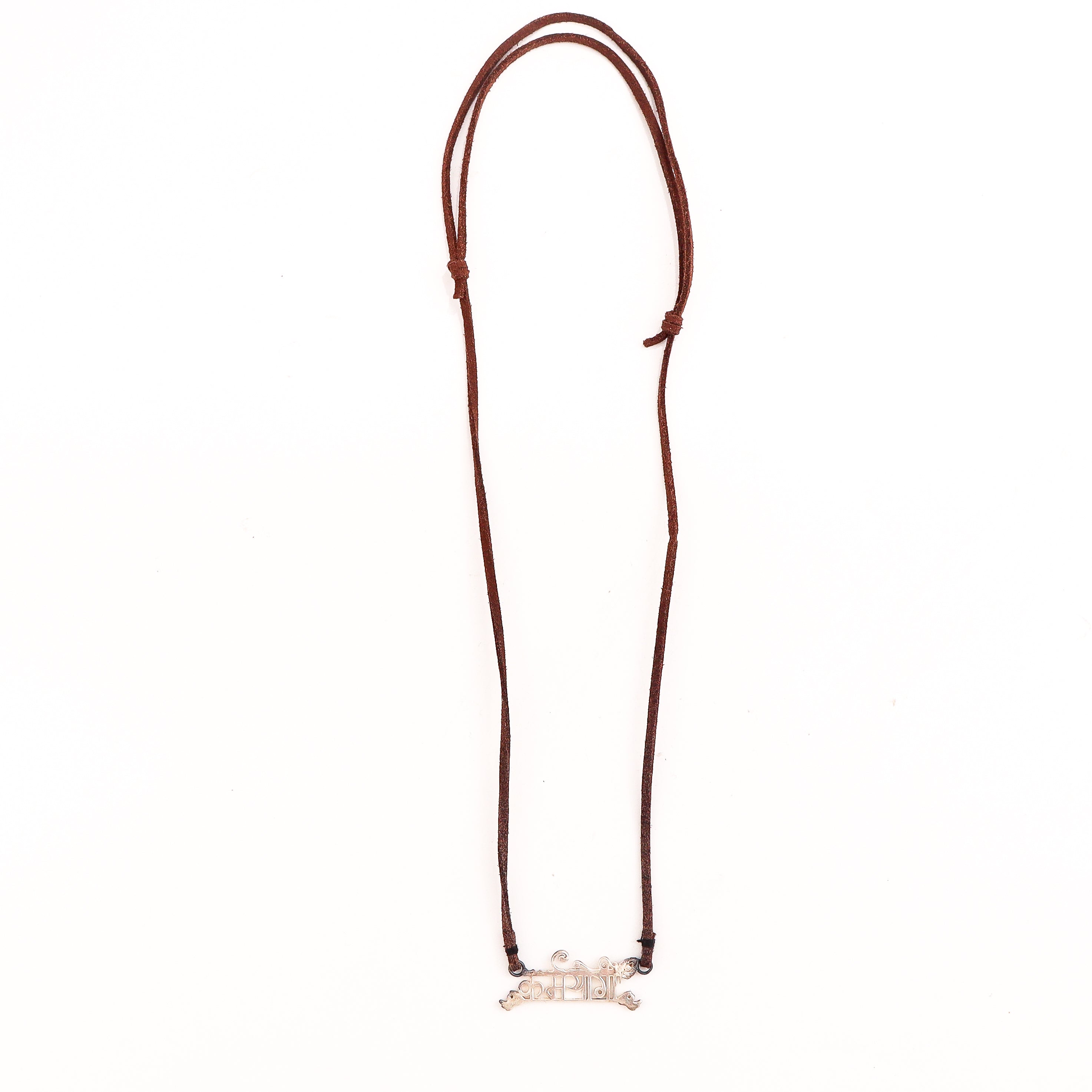 Detail shot highlighting precision-cut lettering and silver finish