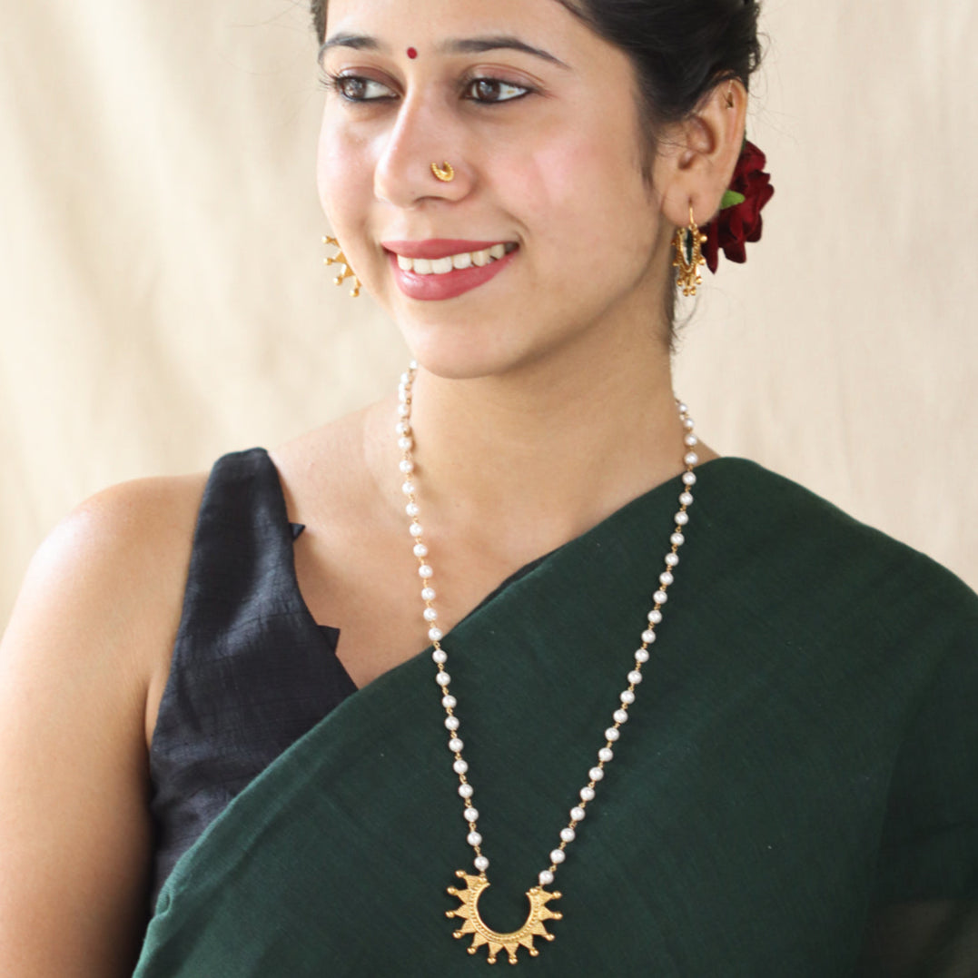 Ghumat Set with Pearls (Gold Plated)