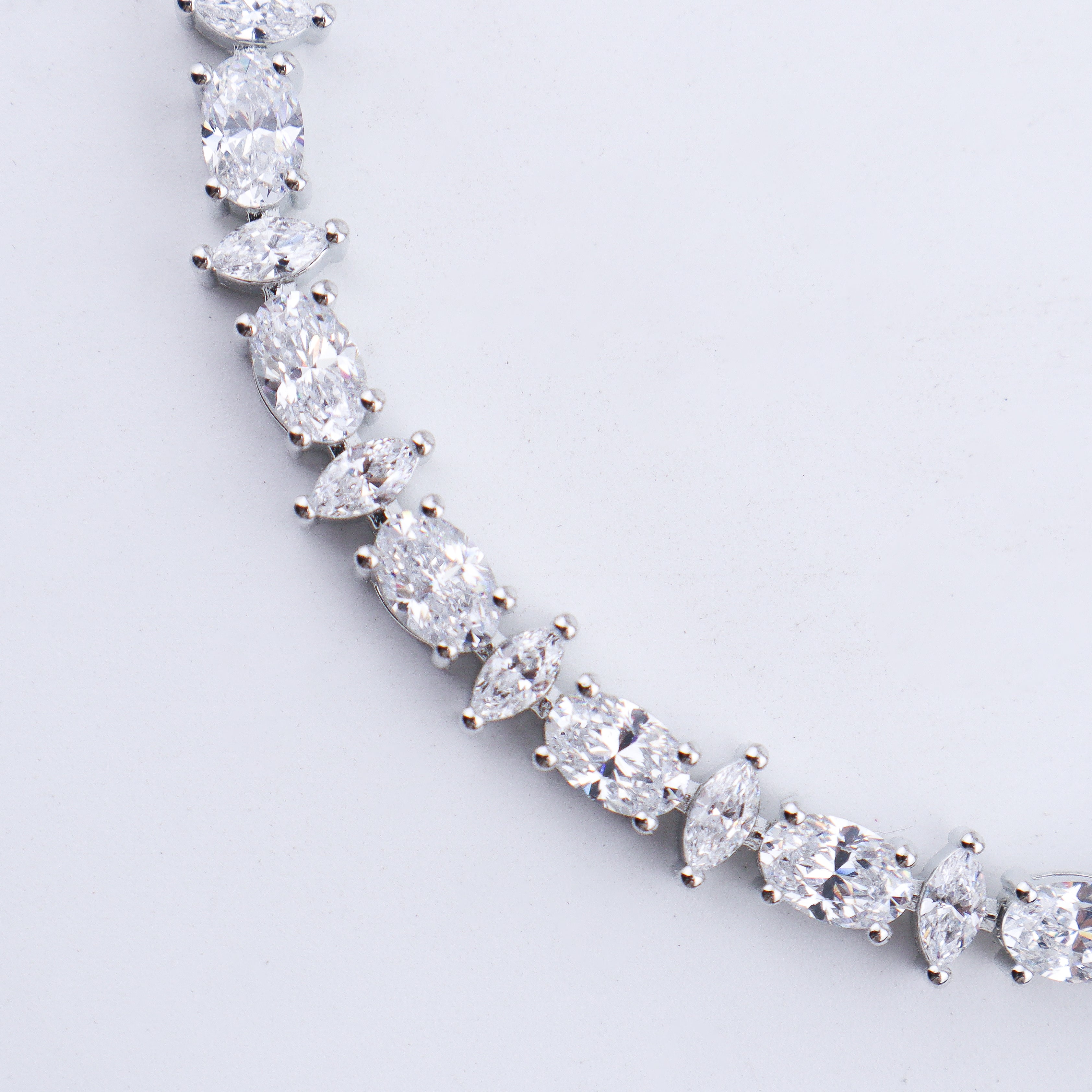 Silver CZ Necklace and Earring Set