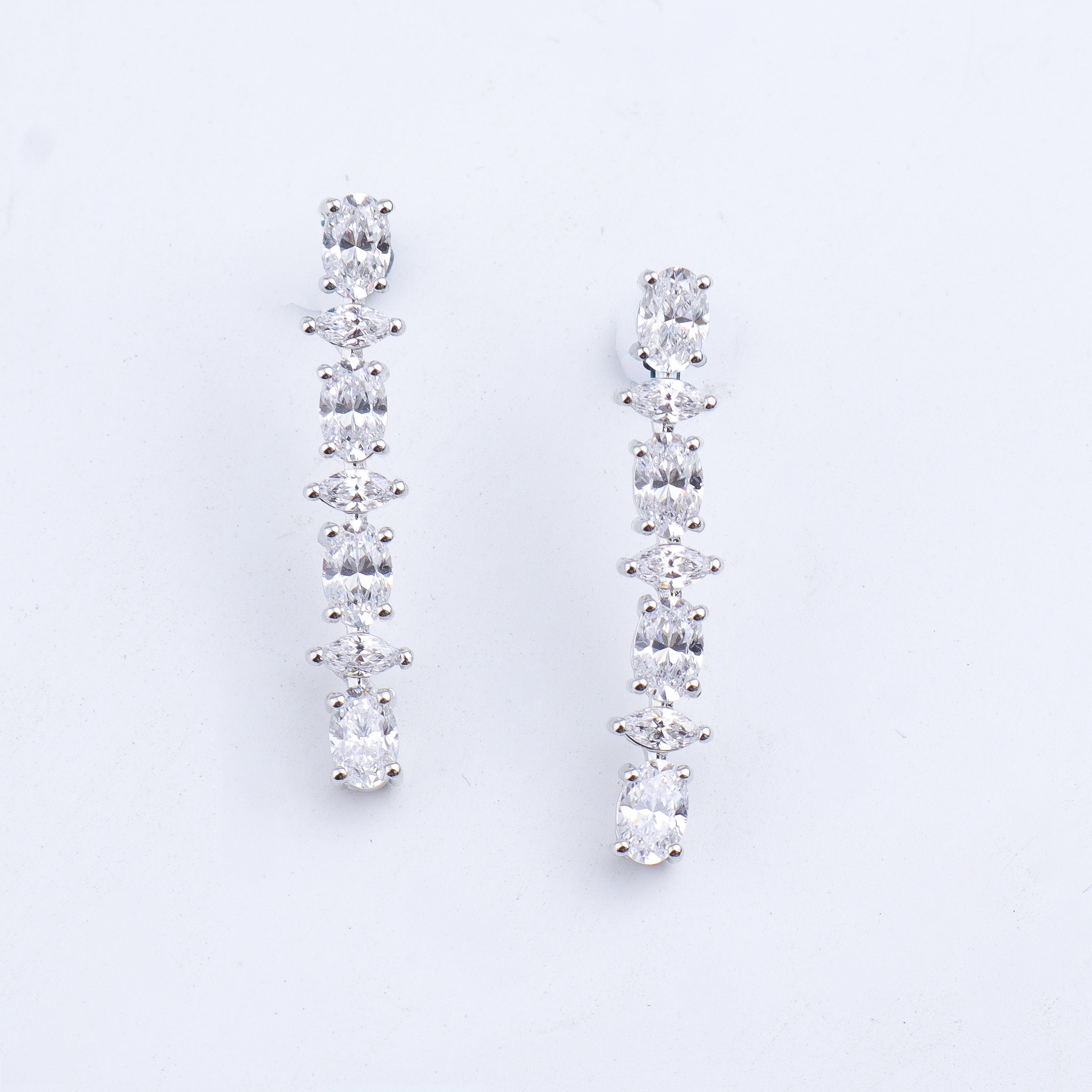 Silver CZ Necklace and Earring Set