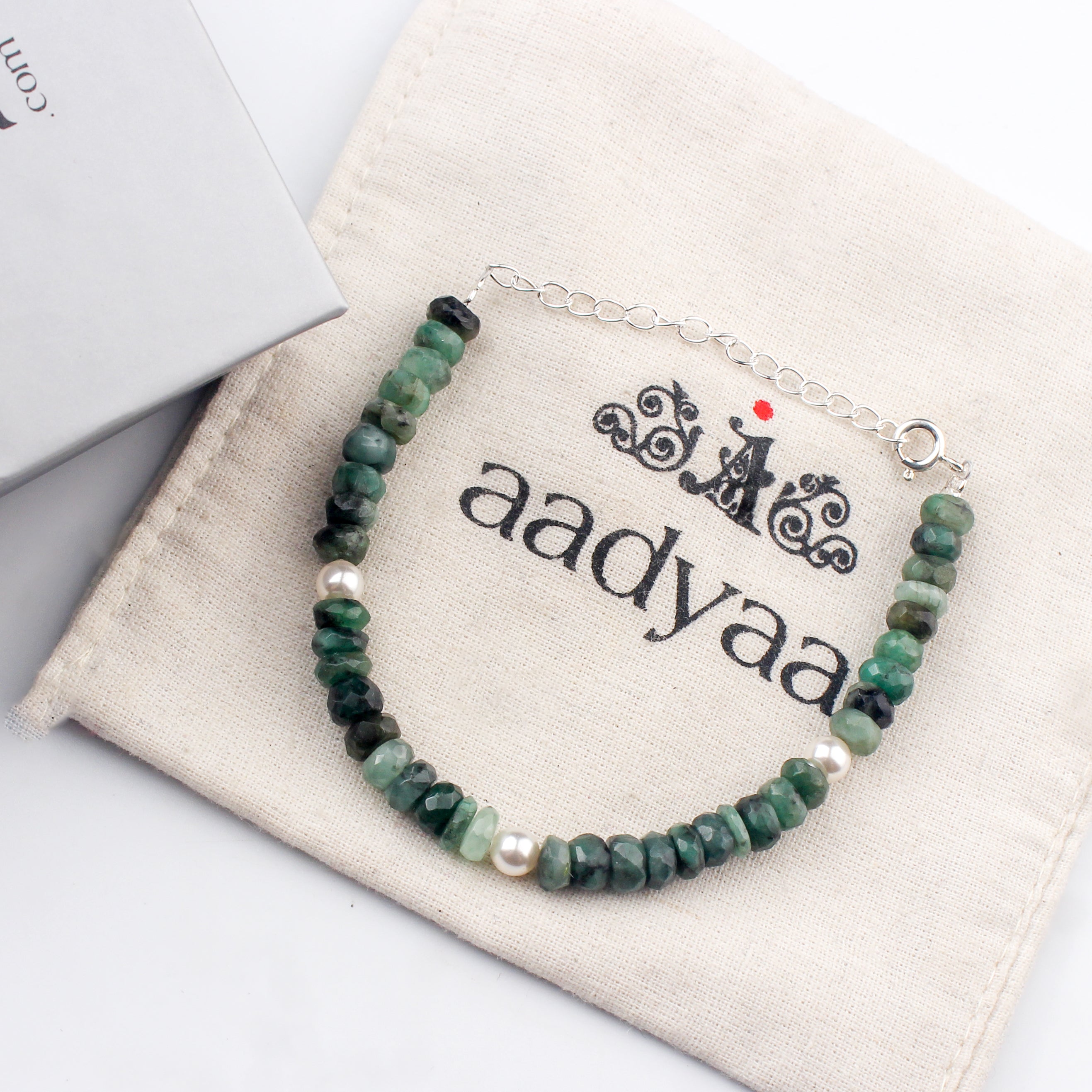 Emerald Bracelet with Pearls