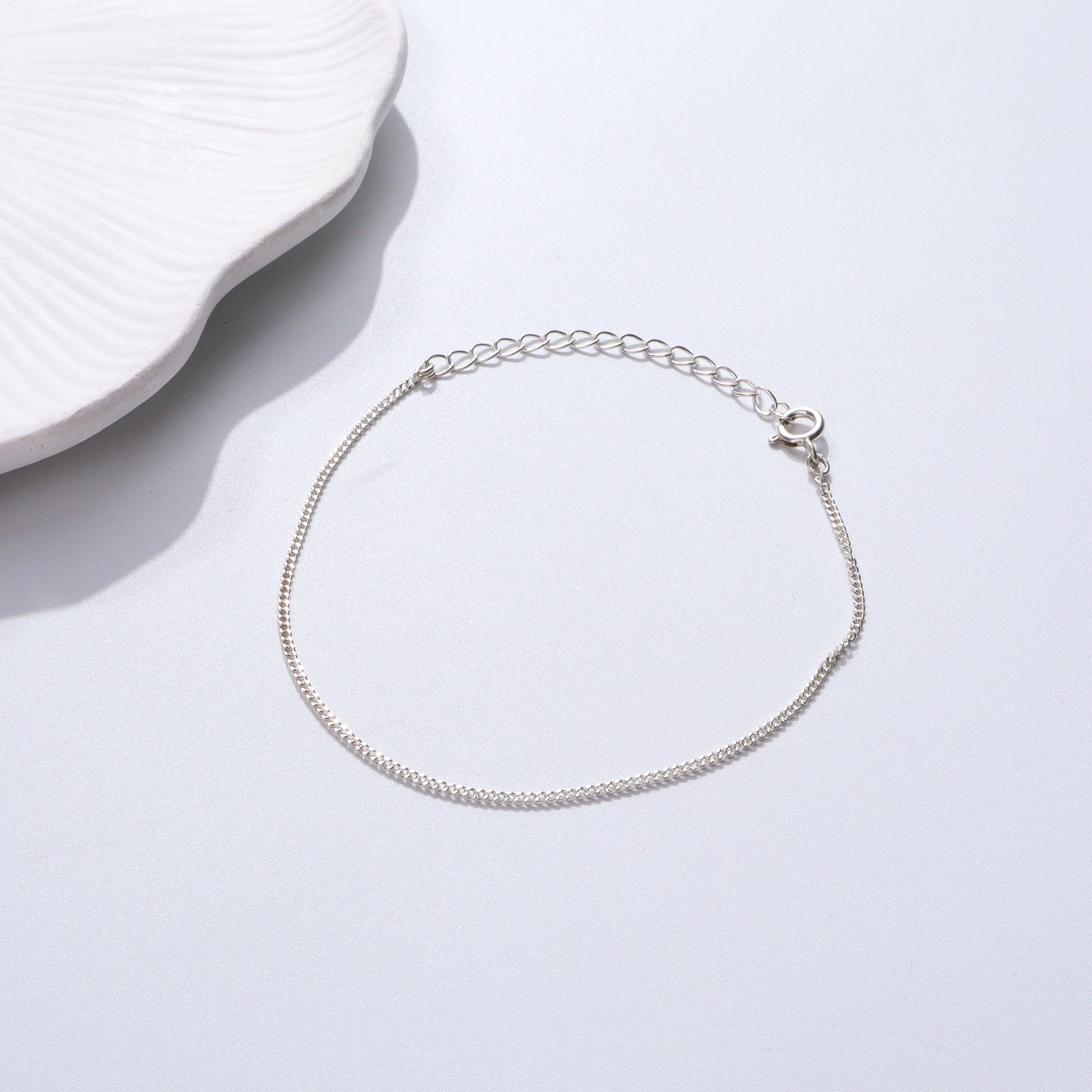 Plain Silver Chain Bracelet