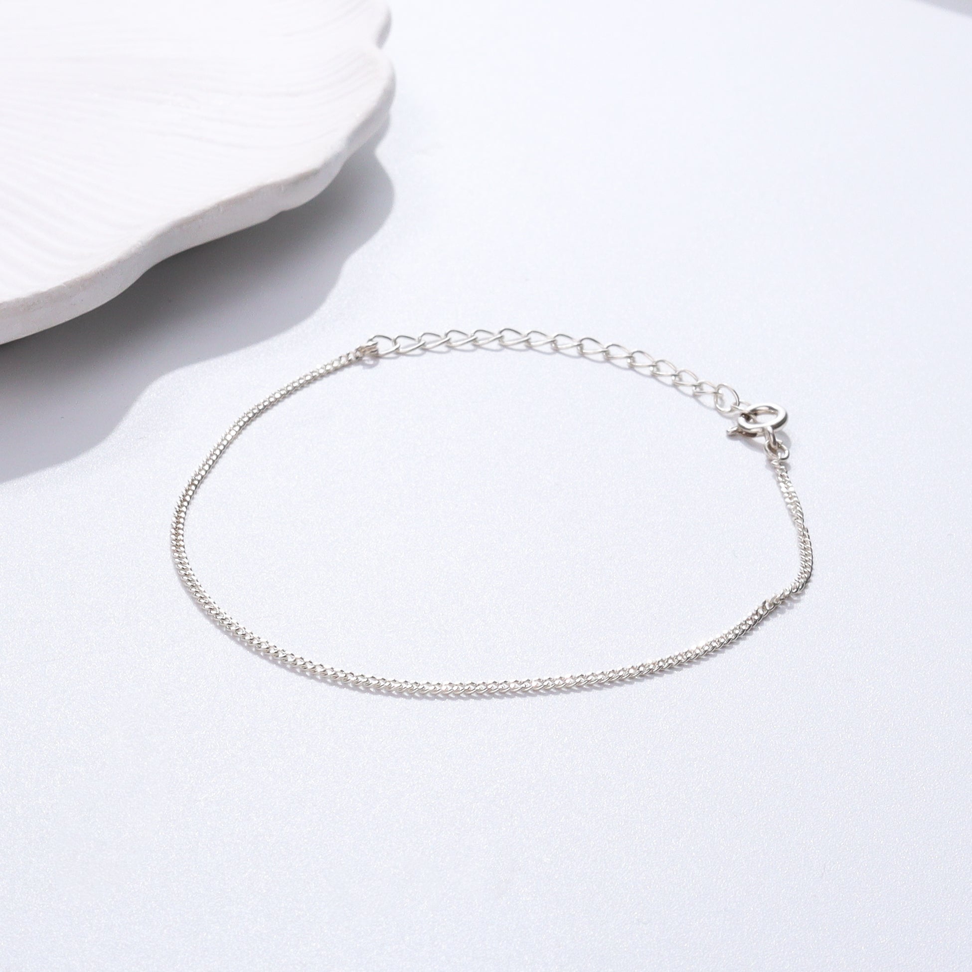 Plain Silver Chain Bracelet