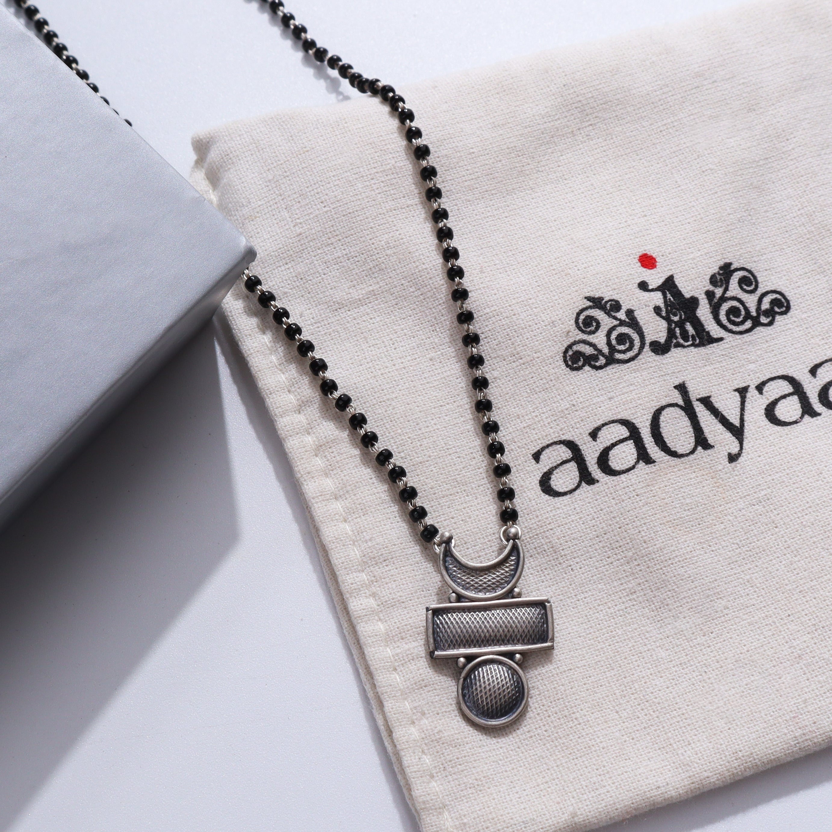 Silver Chandrakor Tikli Mangalsutra