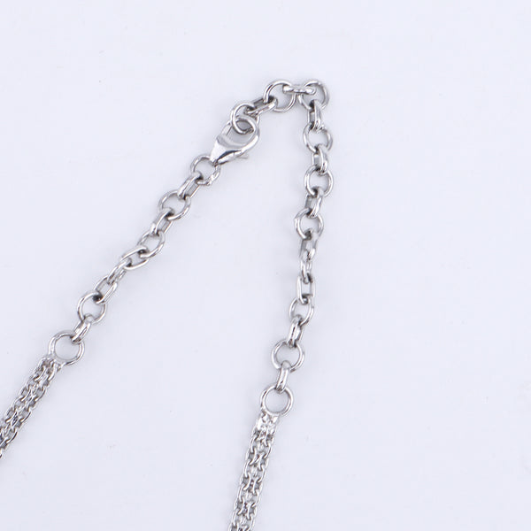 Silver CZ Necklace and Earring Set