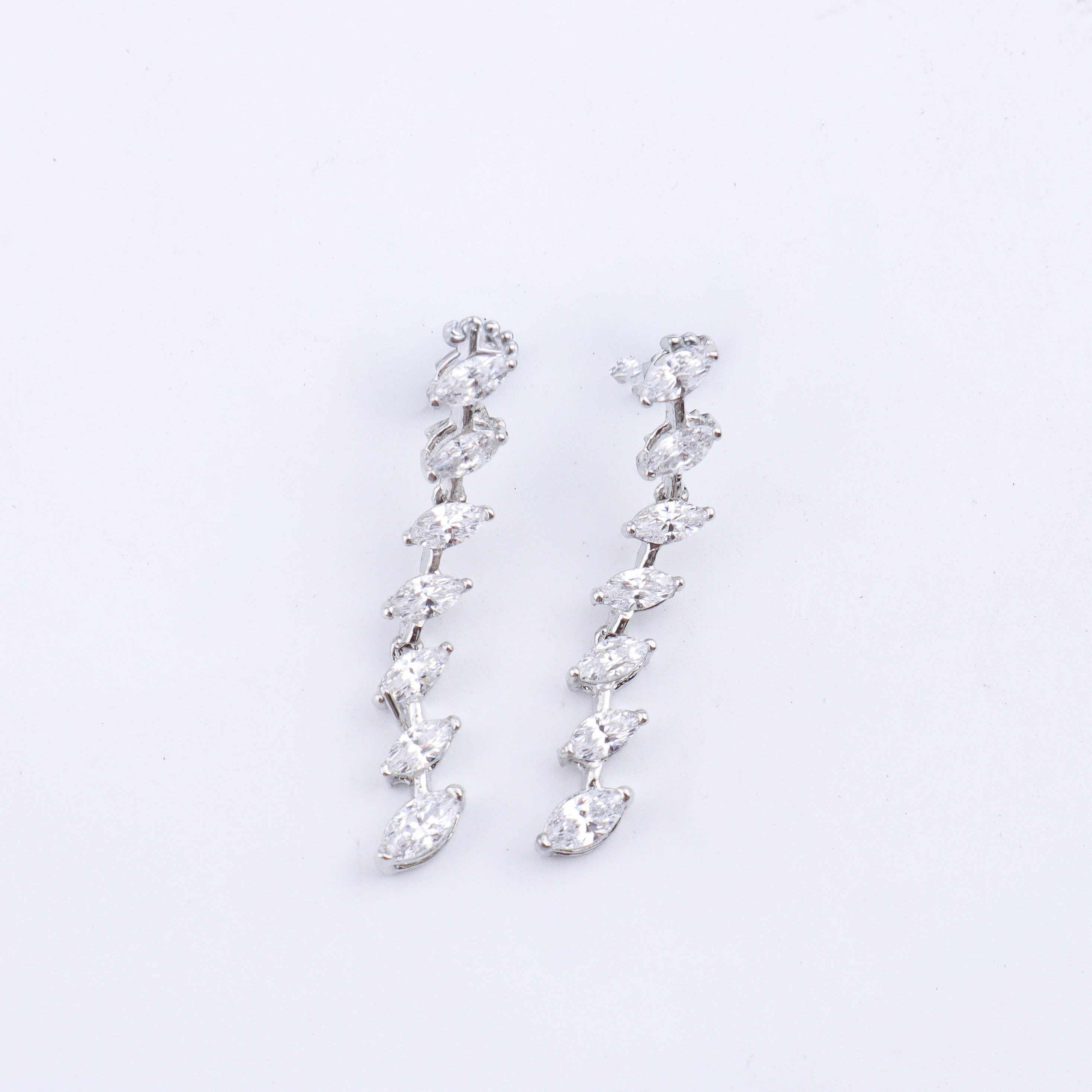 Silver CZ Necklace and Earring Set
