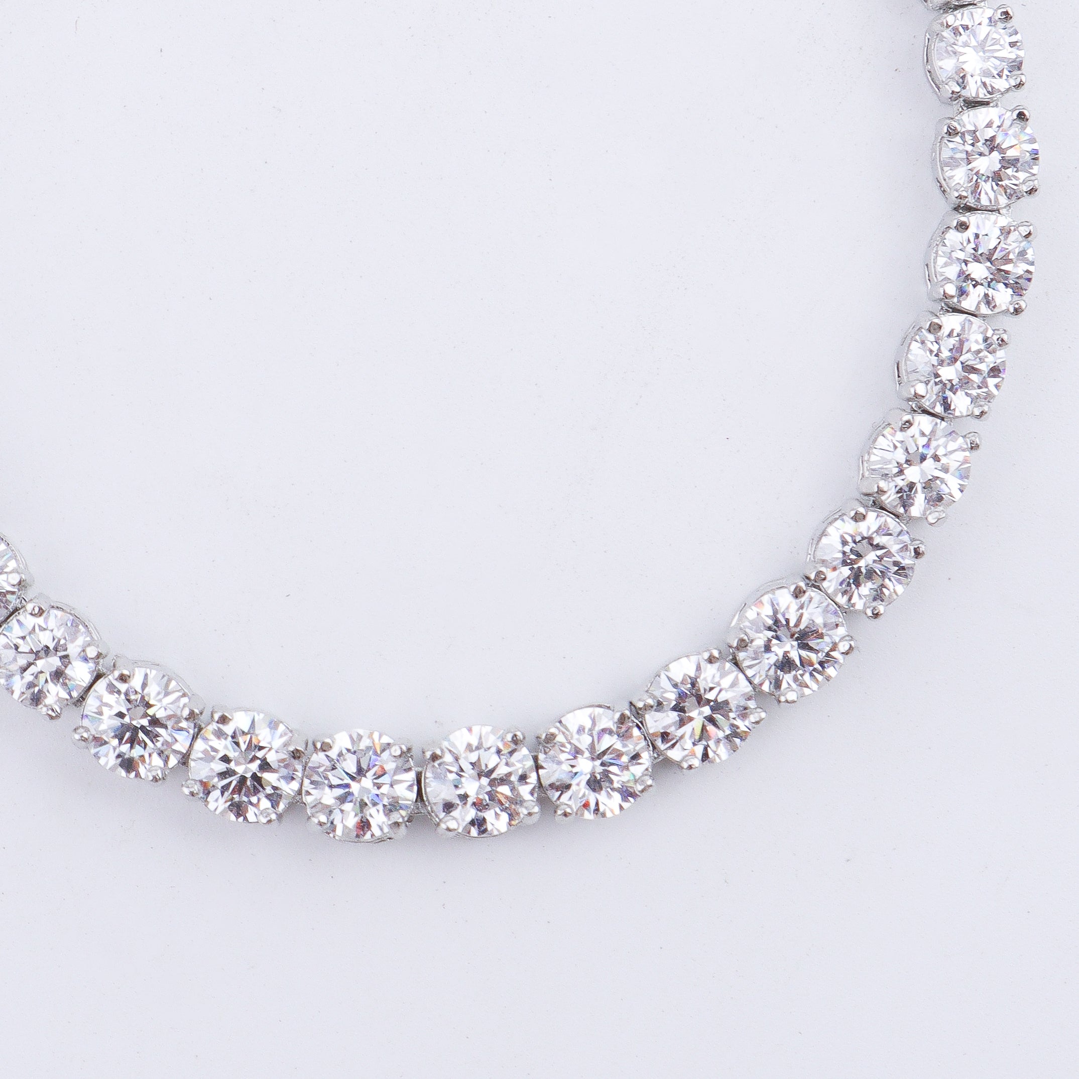 Silver CZ Necklace and Earring Set