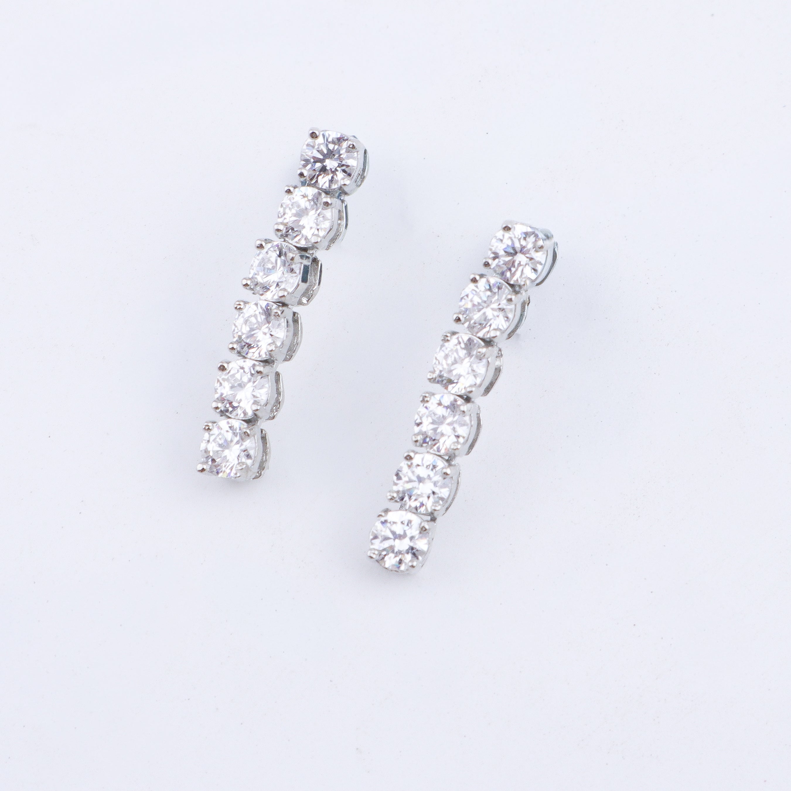 Silver CZ Necklace and Earring Set