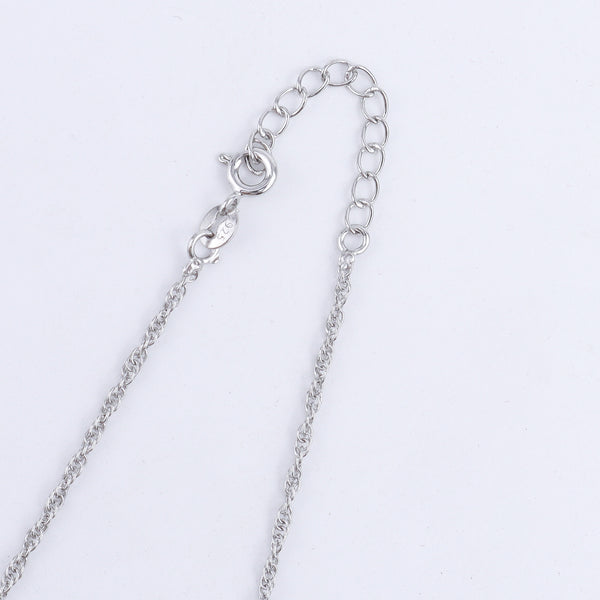 Silver CZ Triangle Pendant Earring Set