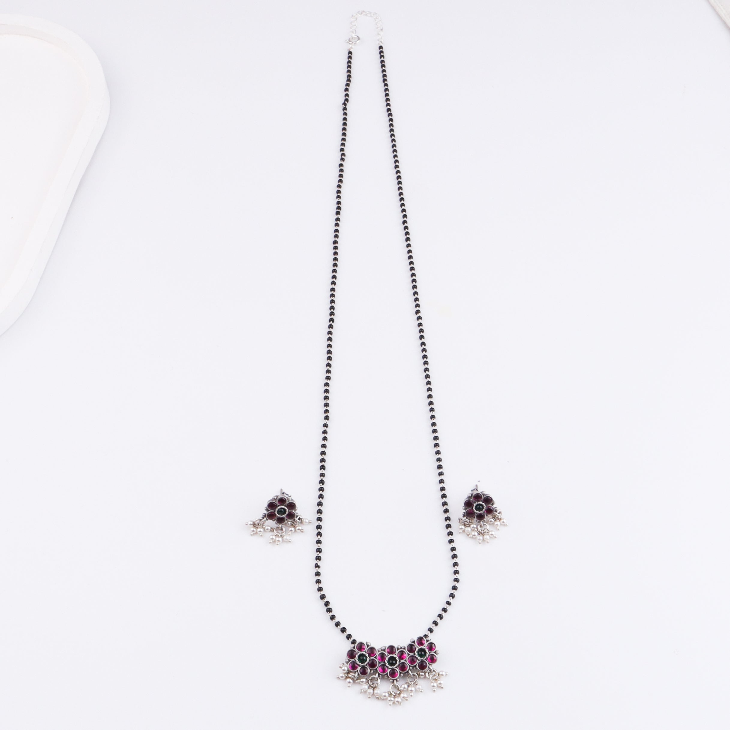 Bageecha pink kudi mangalsutra set