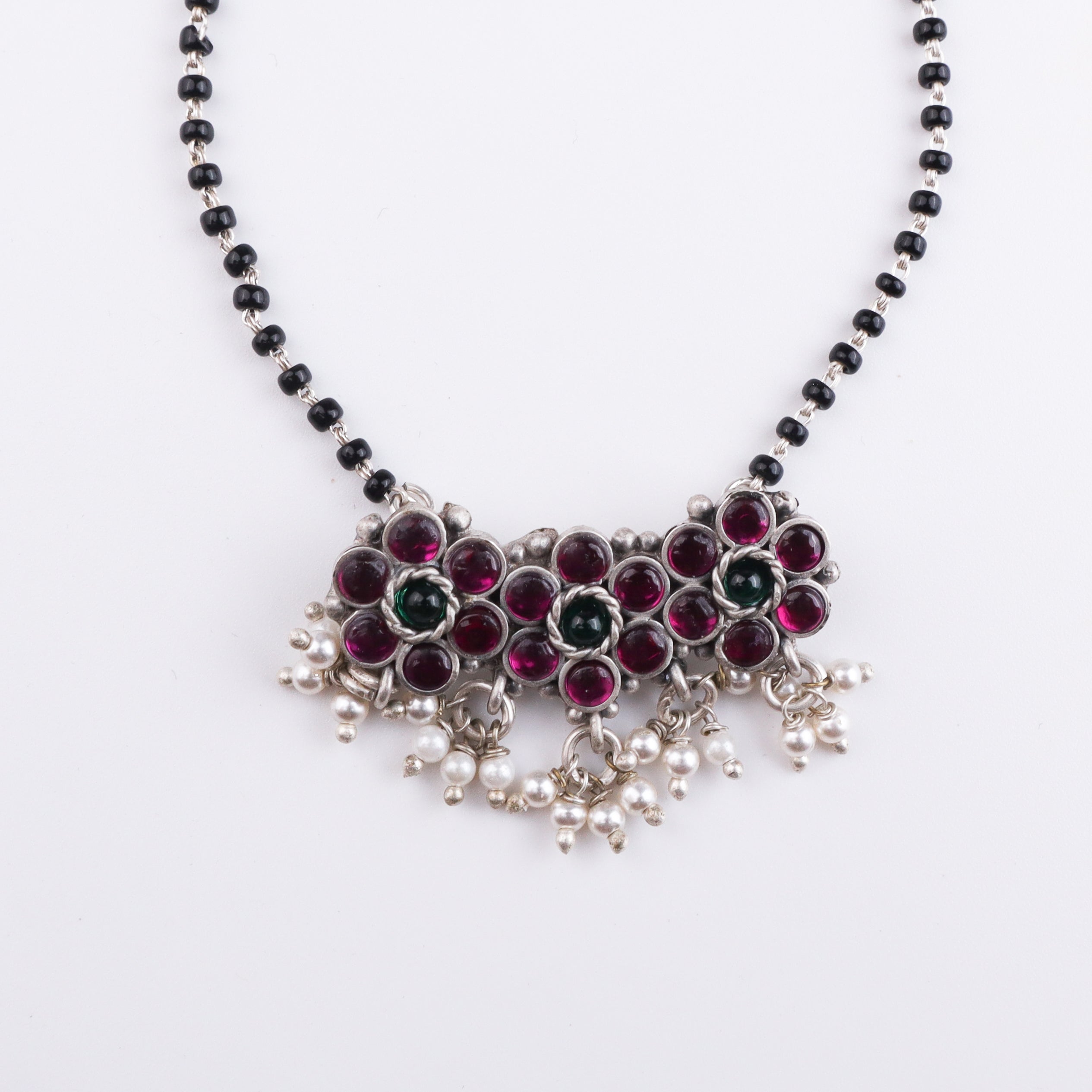 Bageecha pink kudi mangalsutra set