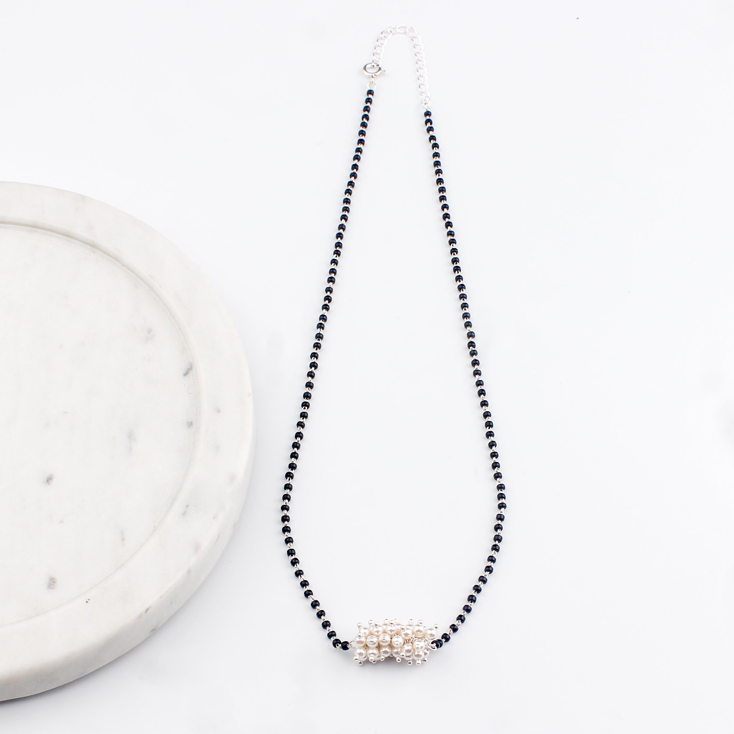 Silver Mangalsutra with Pearls