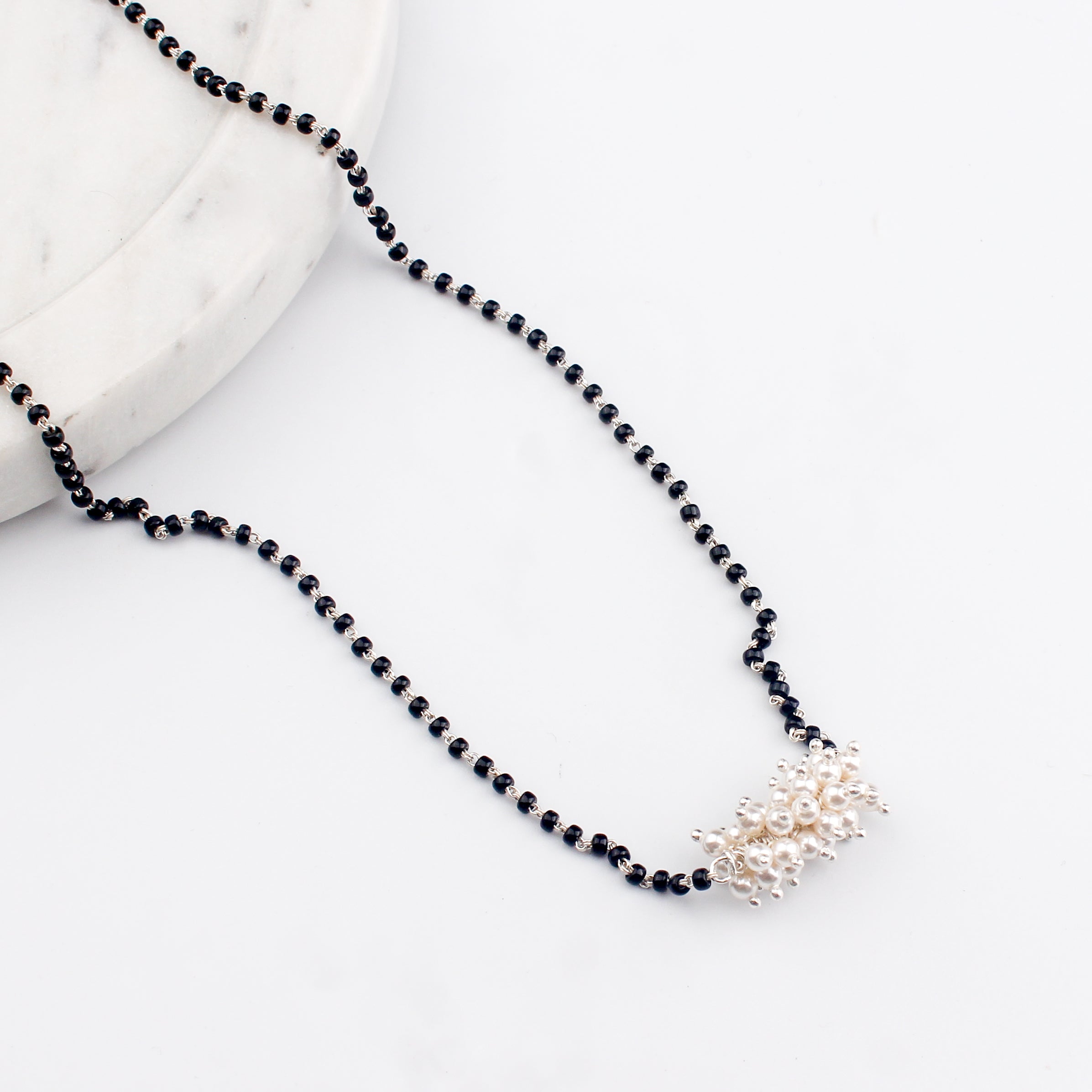 Silver Mangalsutra with Pearls