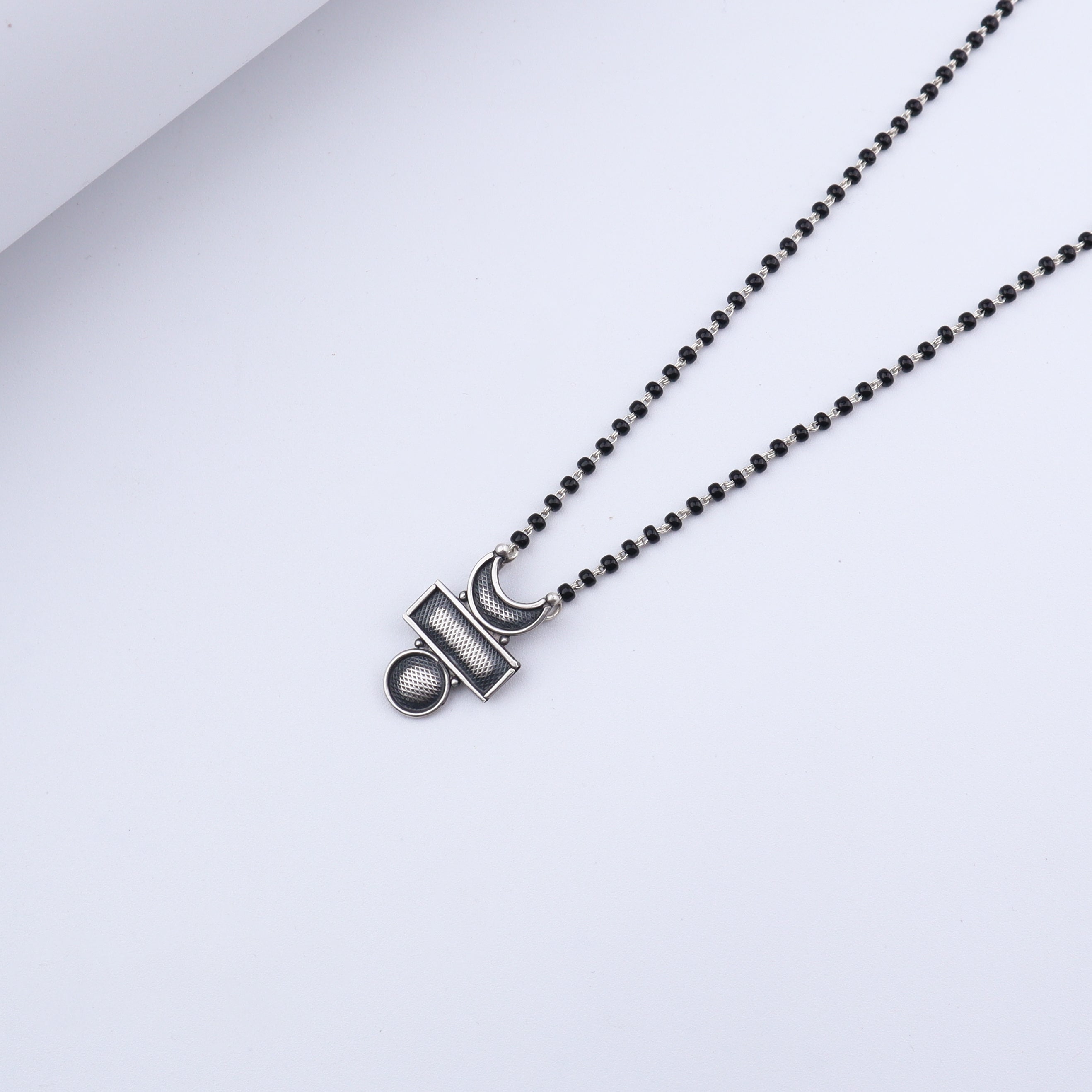 Silver Chandrakor Tikli Mangalsutra