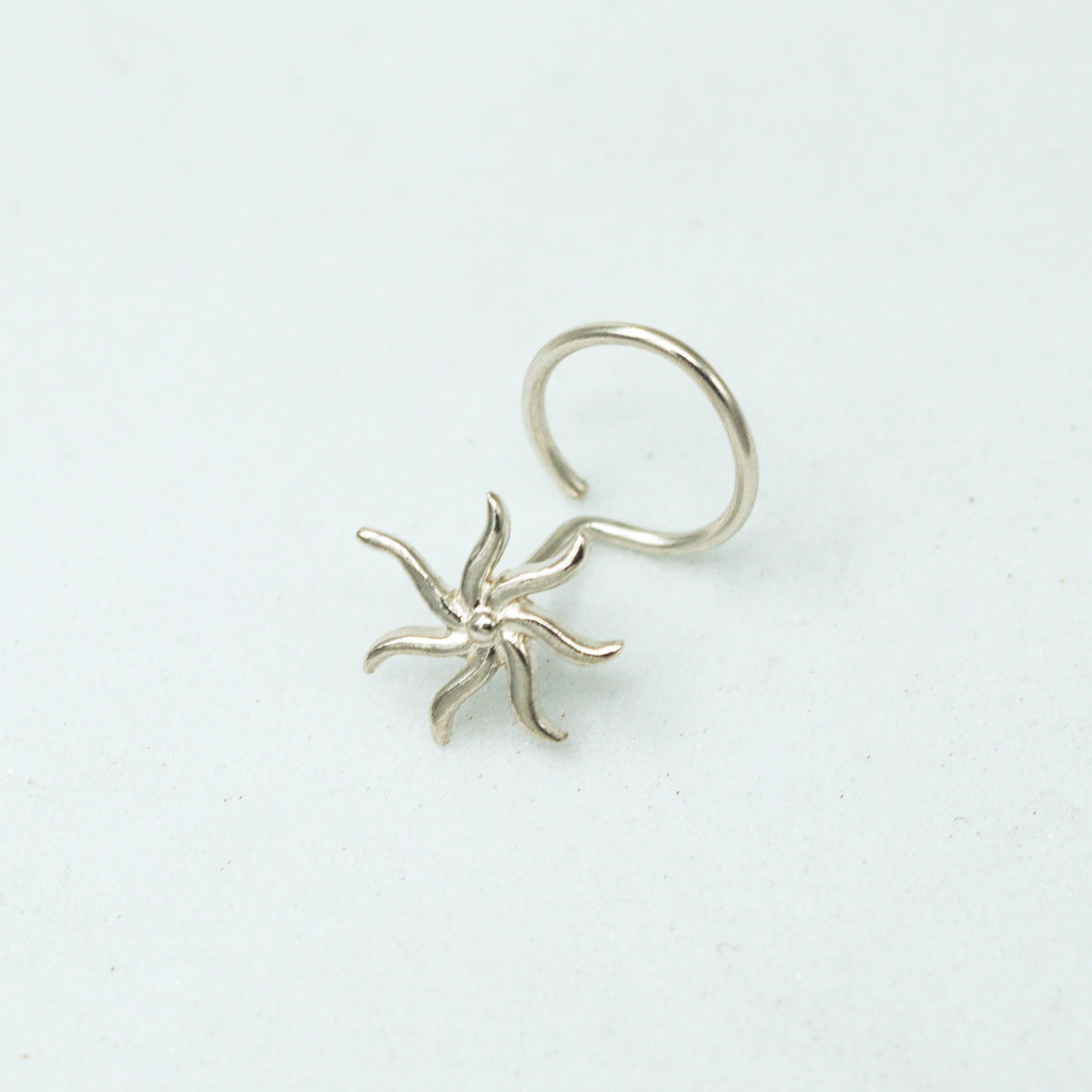 Silver Sun Tiny Nose pin (Pierced)