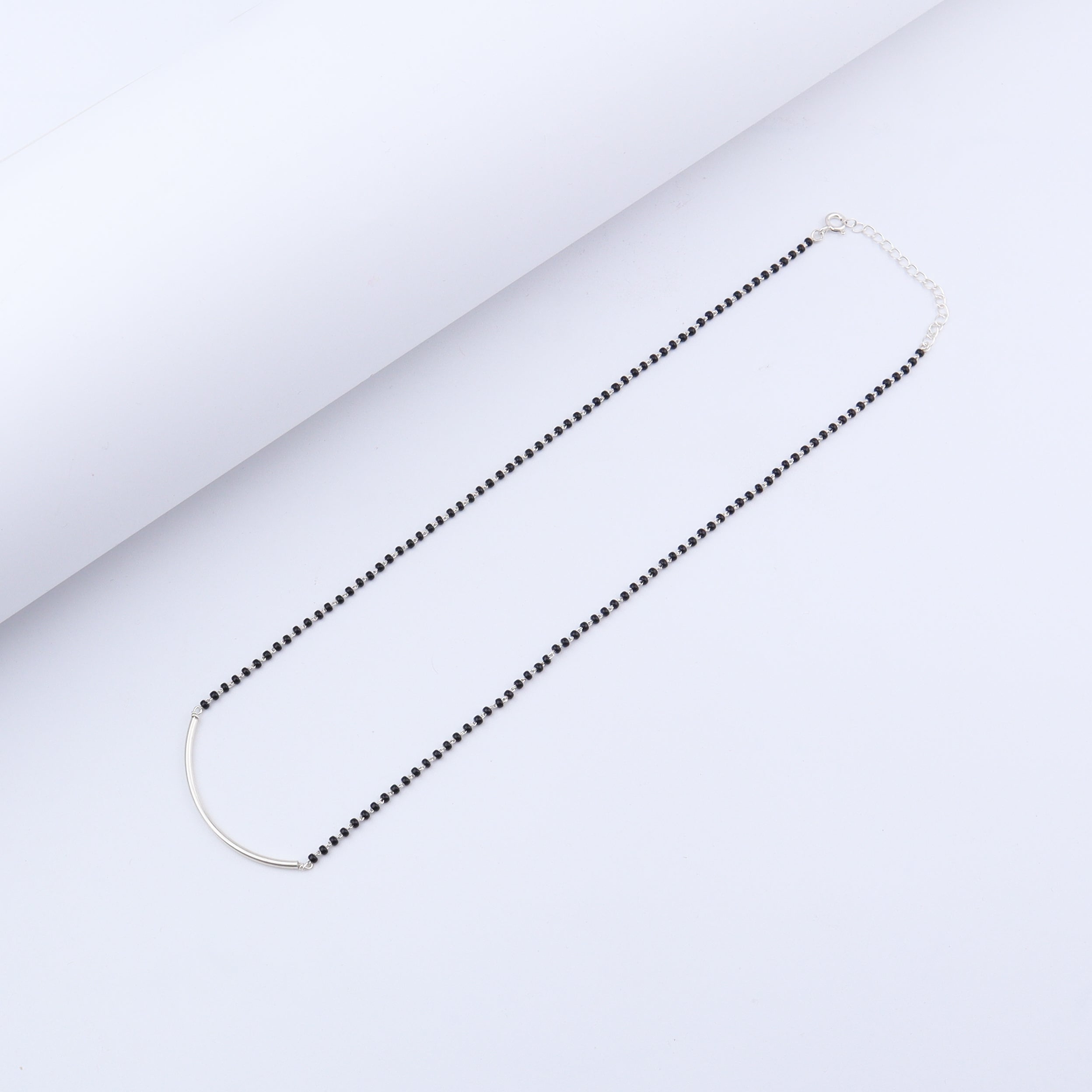 Handmade silver Mangalsutra with Silver Pipe