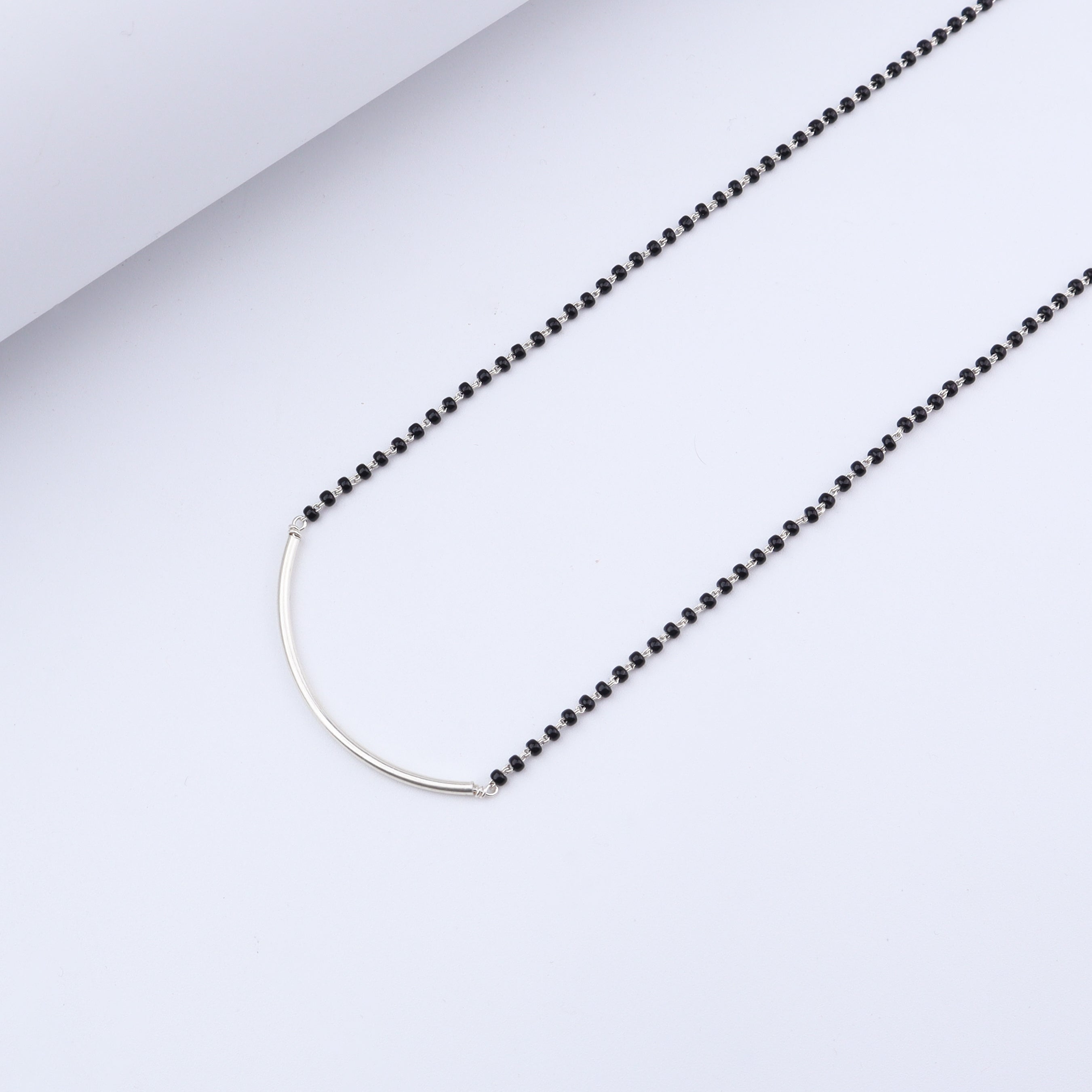 Handmade silver Mangalsutra with Silver Pipe