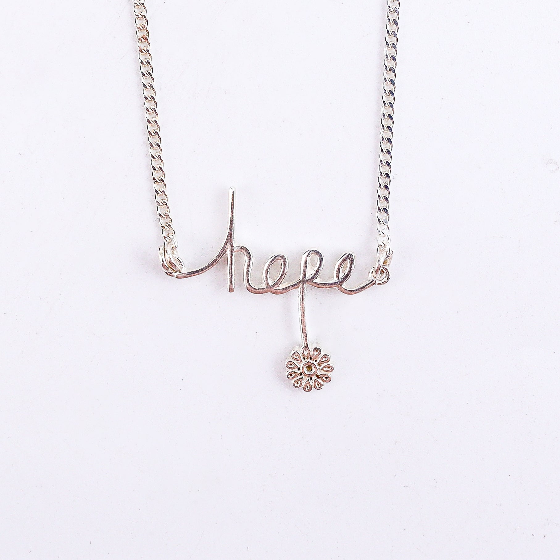 wear silver hope pendant necklace for everyday styling