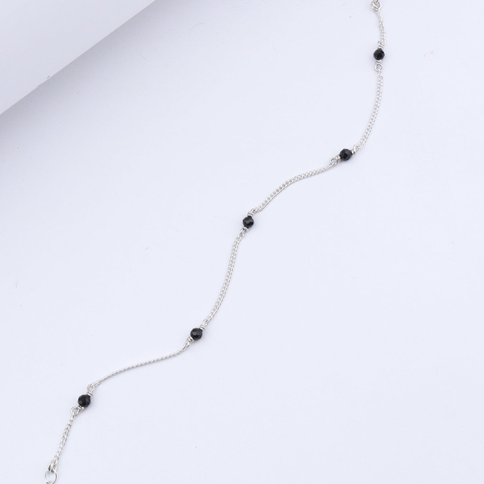 Silver Spinel Minimalist Mangalsutra Bracelet