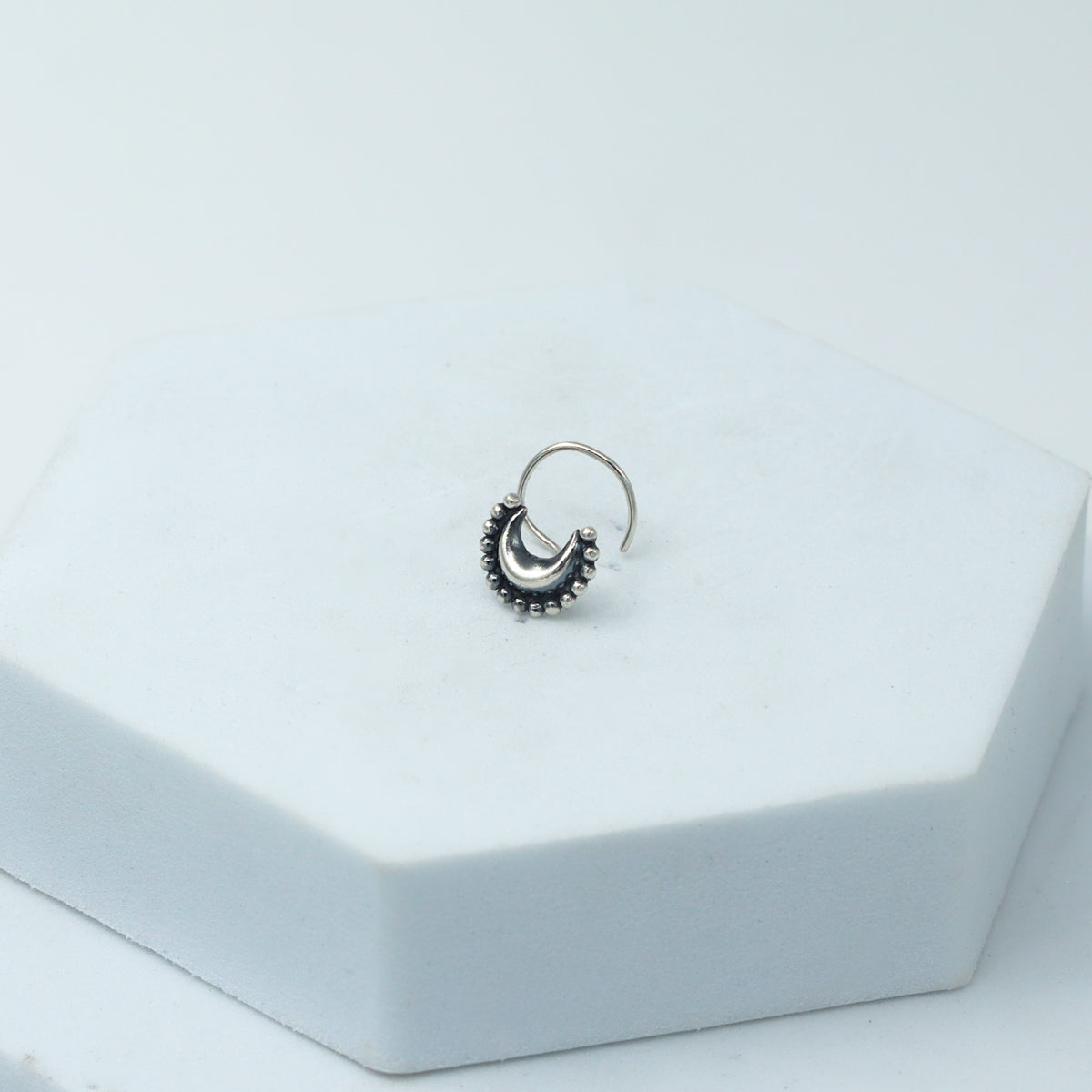 Chandrakor Nose pin: Small (Pierced)