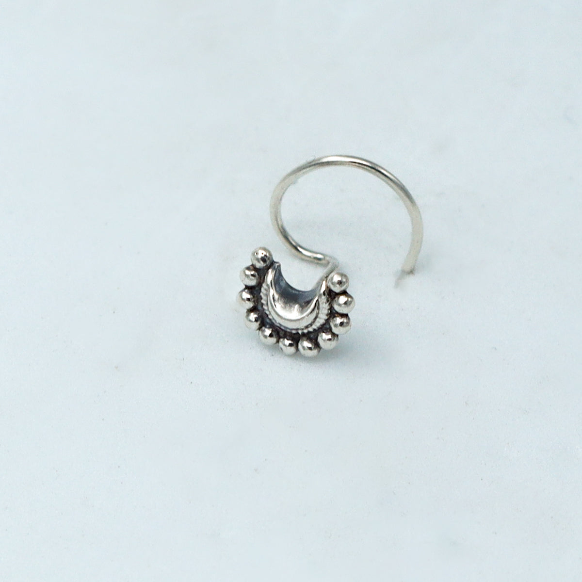 Chandrakor Nose pin: Small (Pierced)