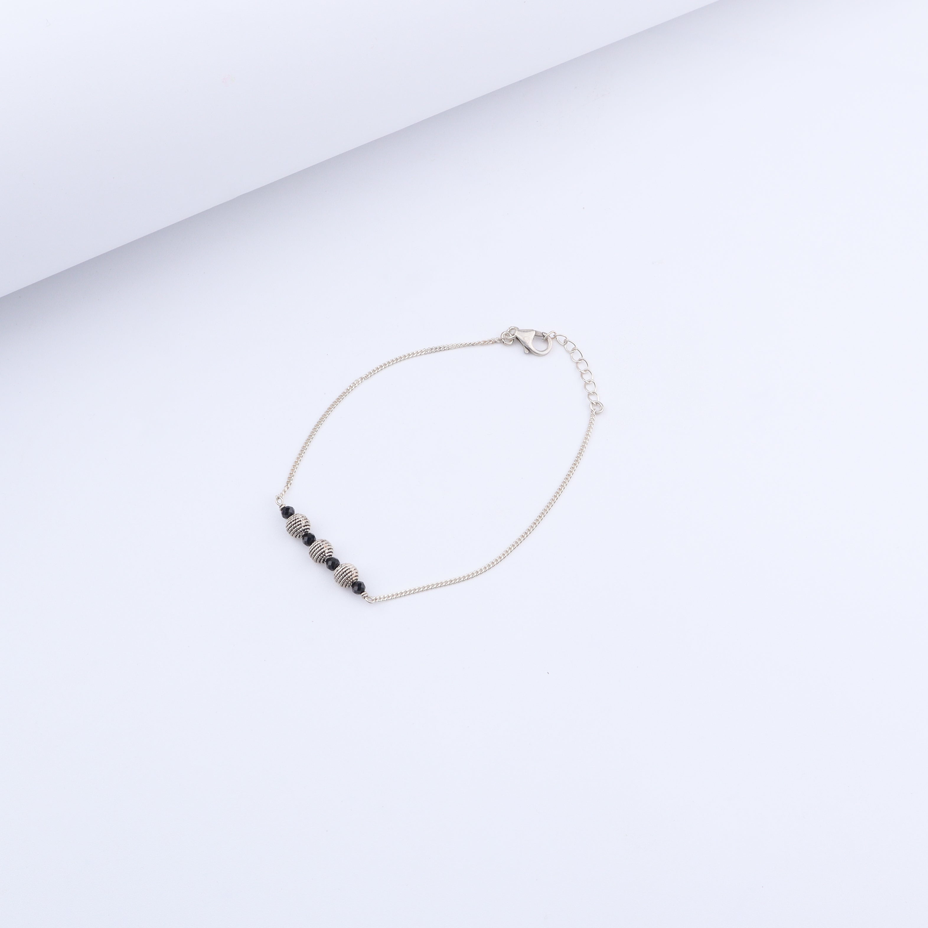 Silver Bead Mangalsutra Bracelet