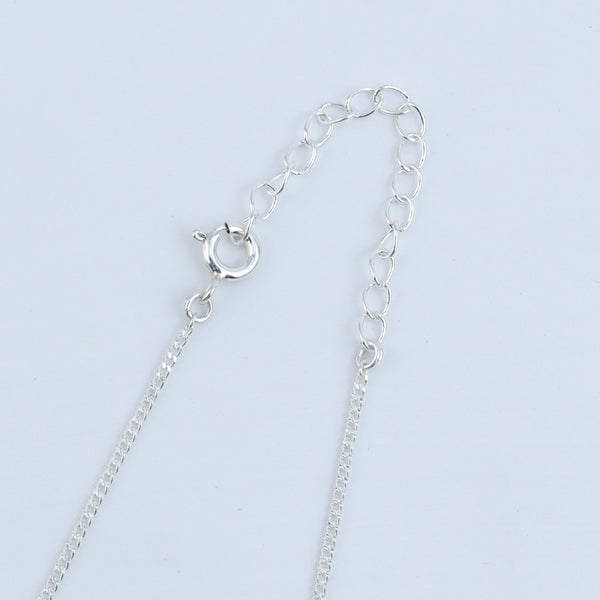 Silver CZ Peacock Necklace