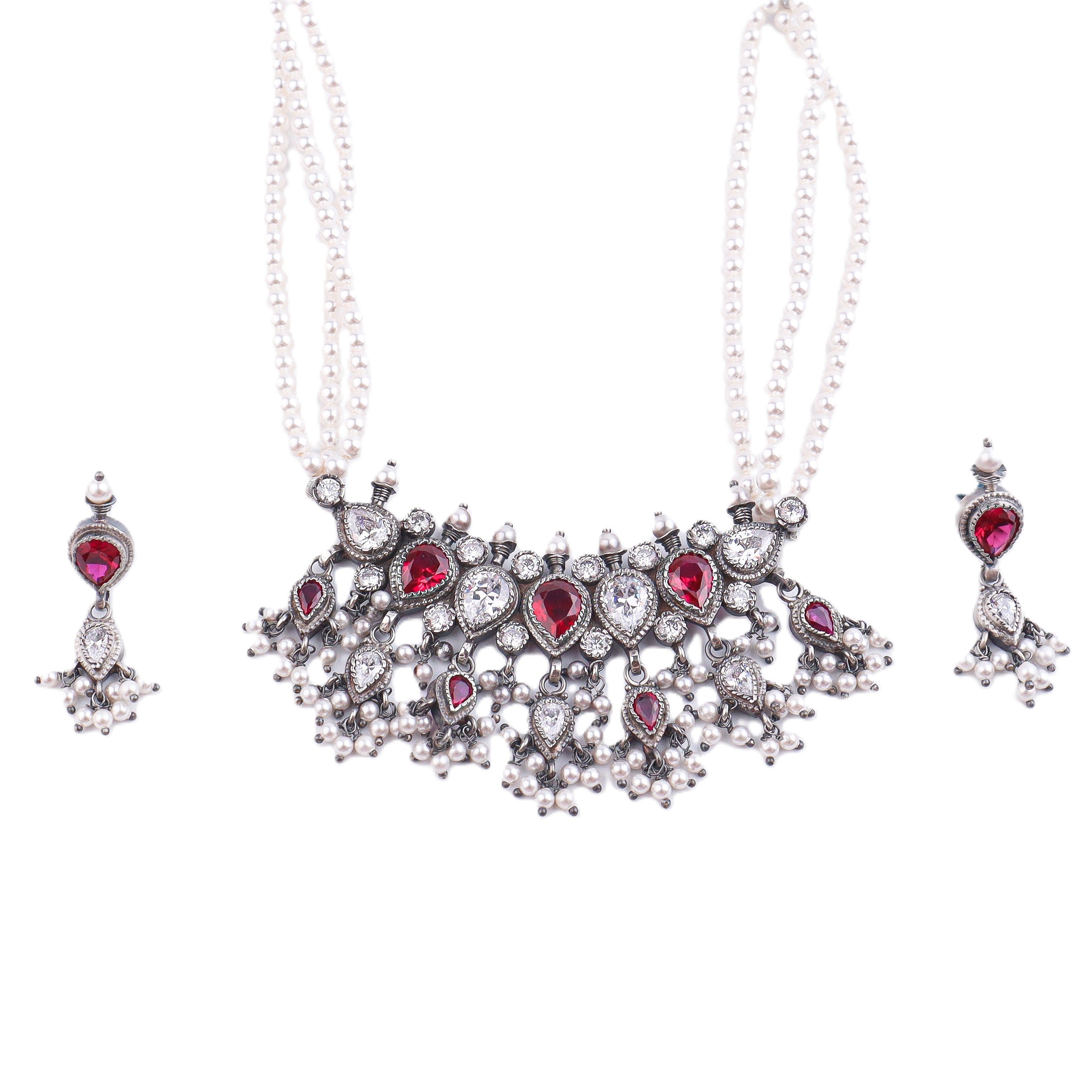 Mithila’s Favourite Tanmani Set with Pearls