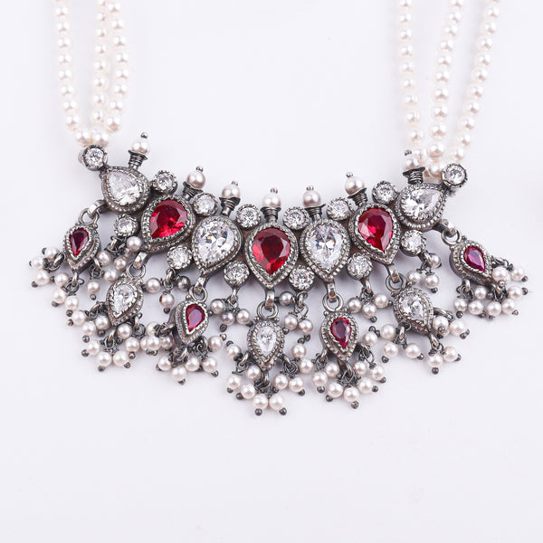 Mithila’s Favourite Tanmani Set with Pearls