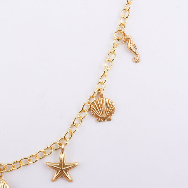 Brass Sea Charm Fashion Necklace