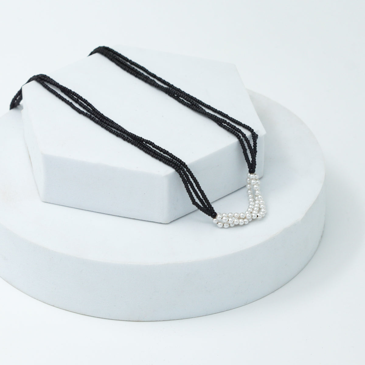 White Pearl Bunch Mangalsutra