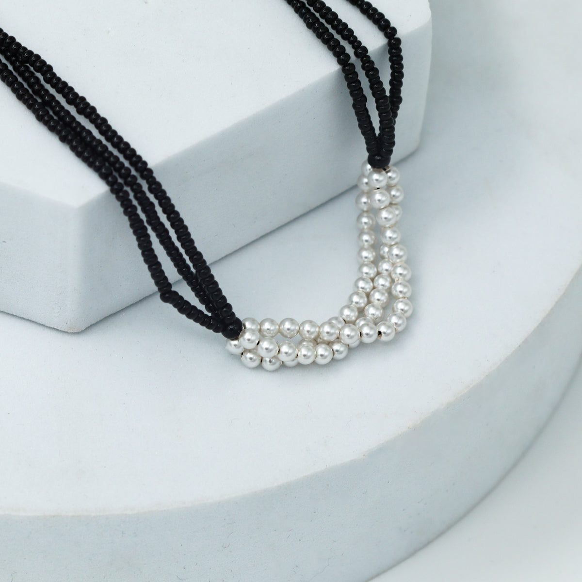 White Pearl Bunch Mangalsutra