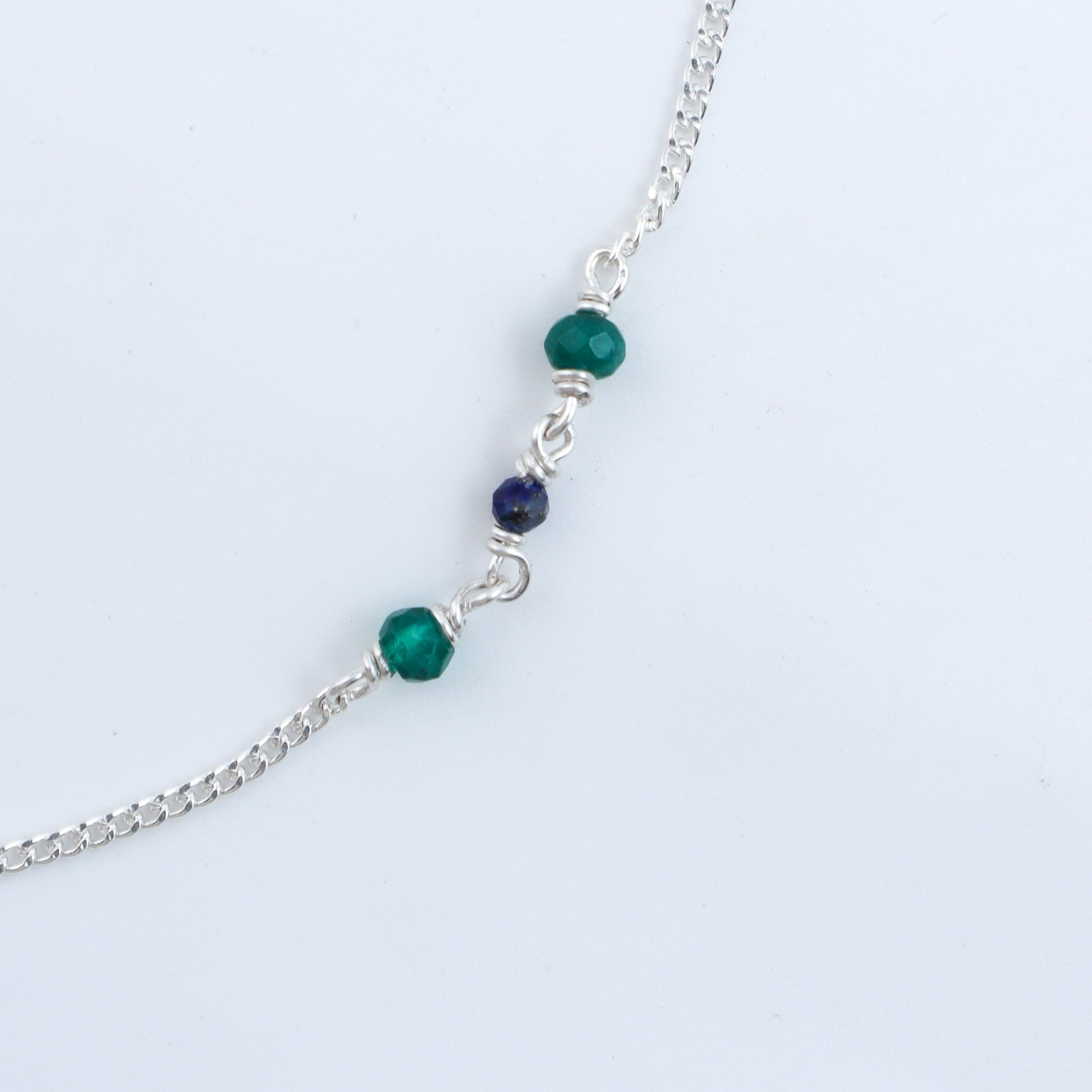 Enamel Flower Necklace with Latkan