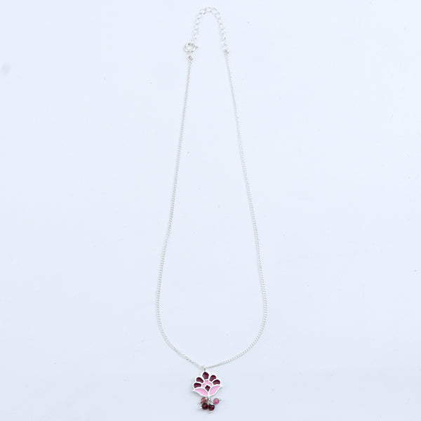 Enamel Flower Necklace