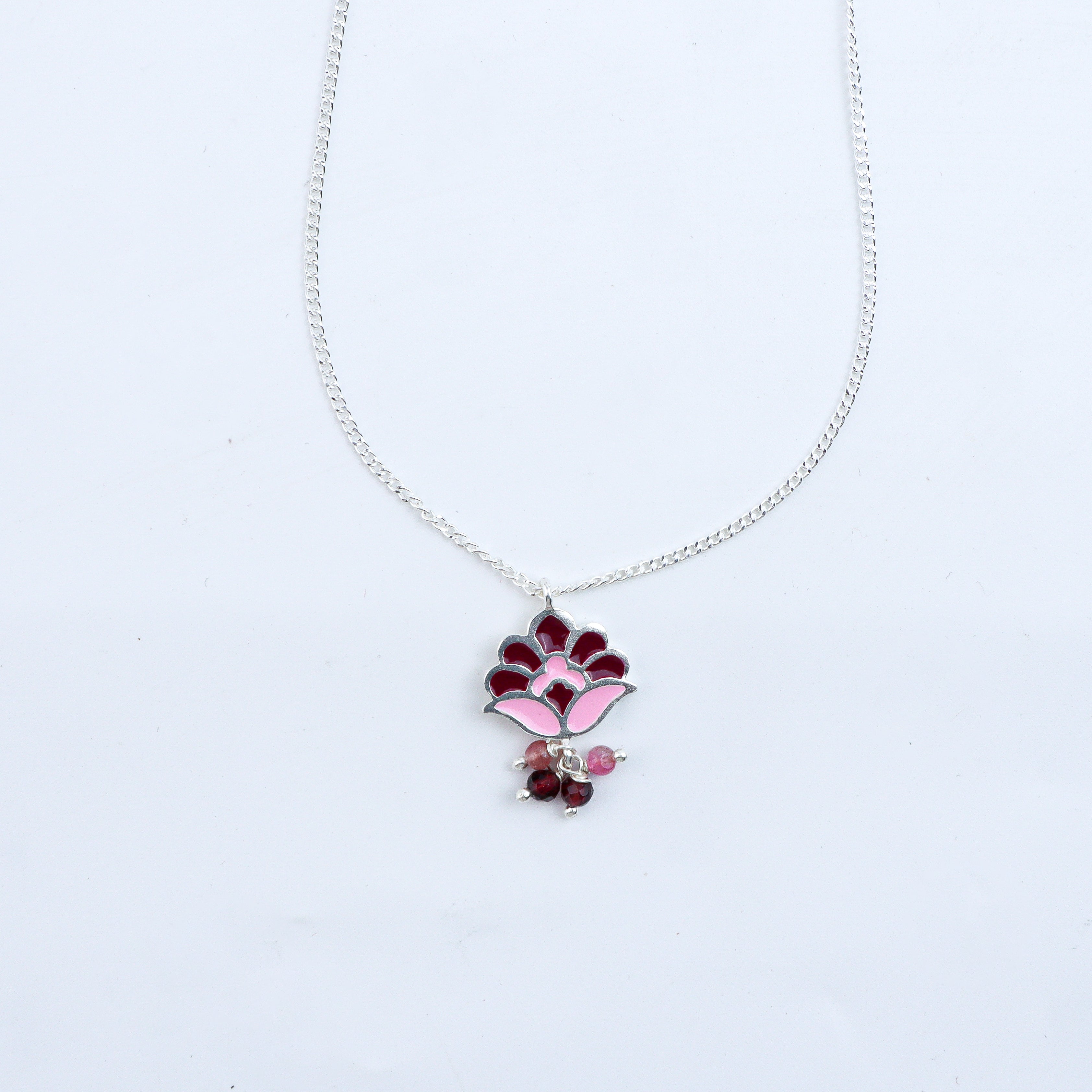 Enamel Flower Necklace