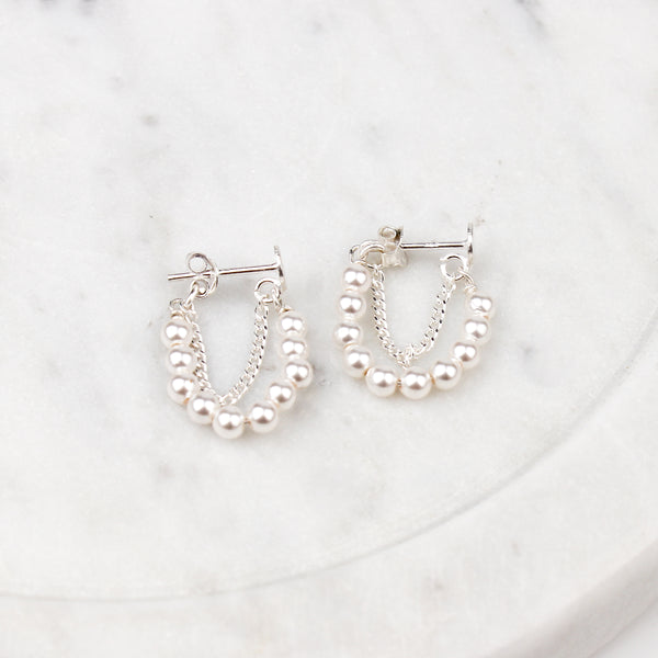 Pearl and Chain Earrings (Project Handmade)