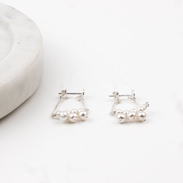 Pearl Cluster Earrings (Project Handmade)