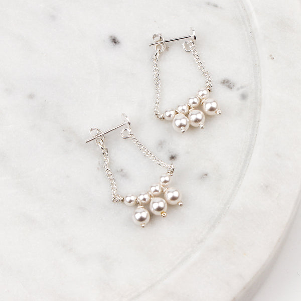 Pearl Cluster Earrings (Project Handmade)