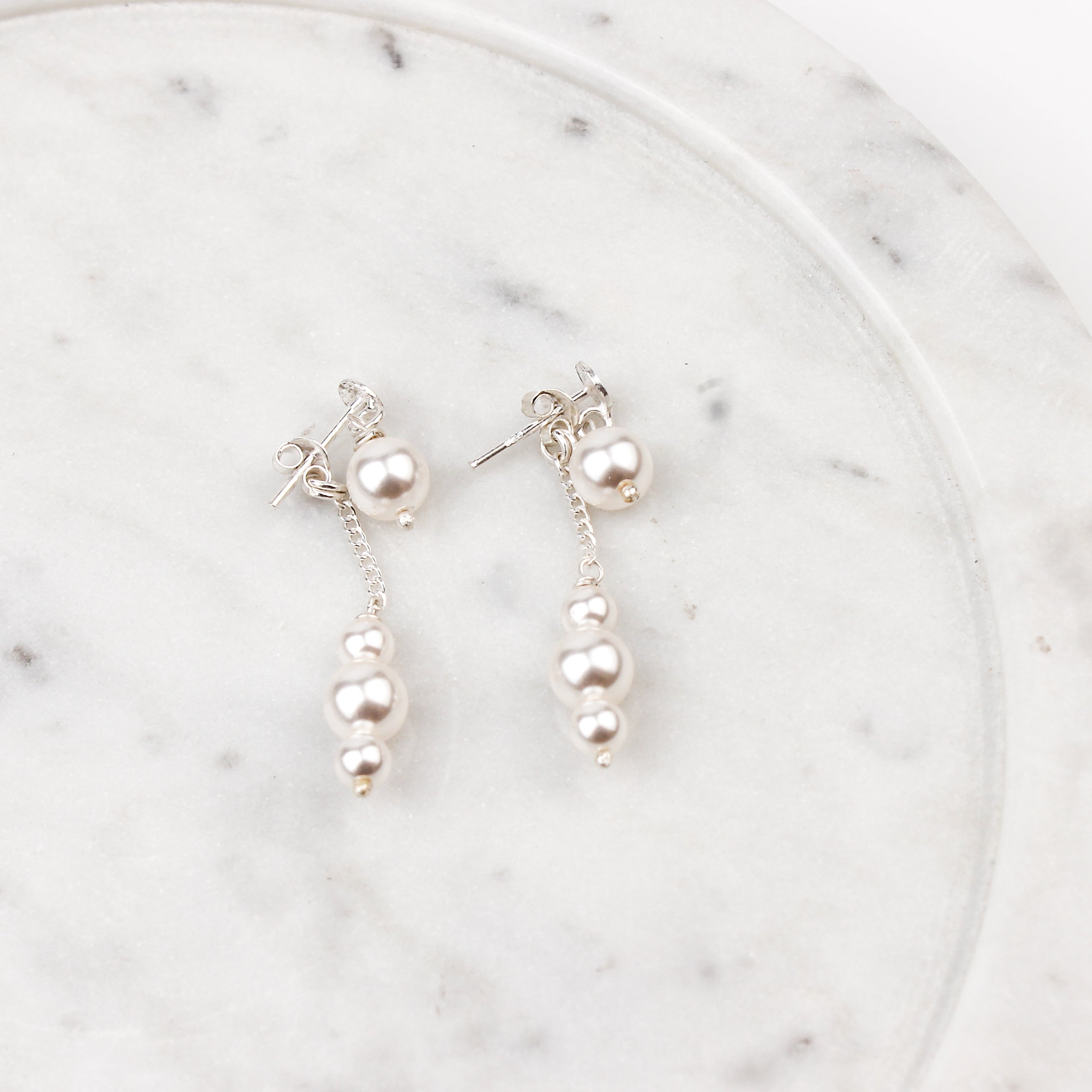 Pearl Drop Earrings (Project Handmade)