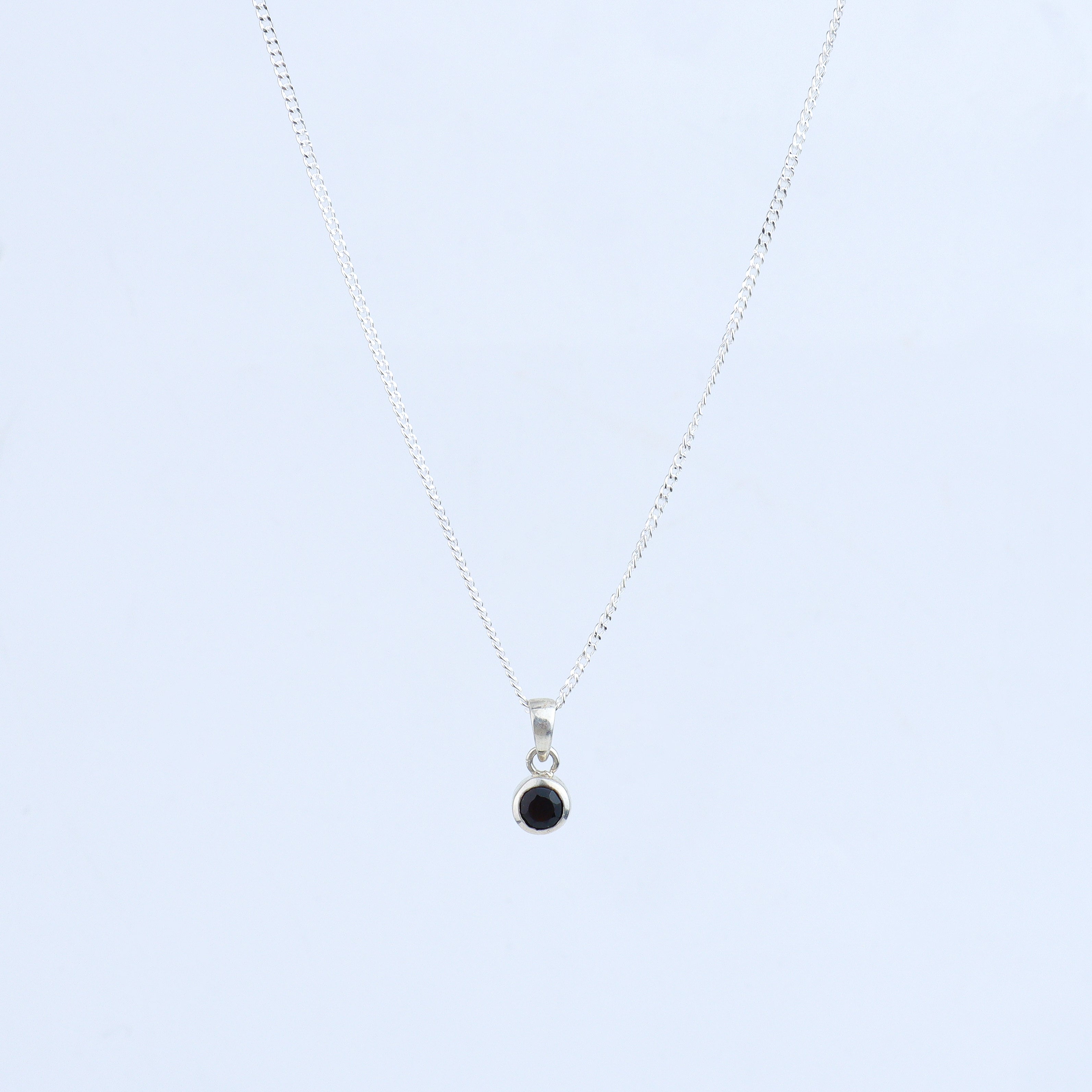Black CZ Pendant Necklace